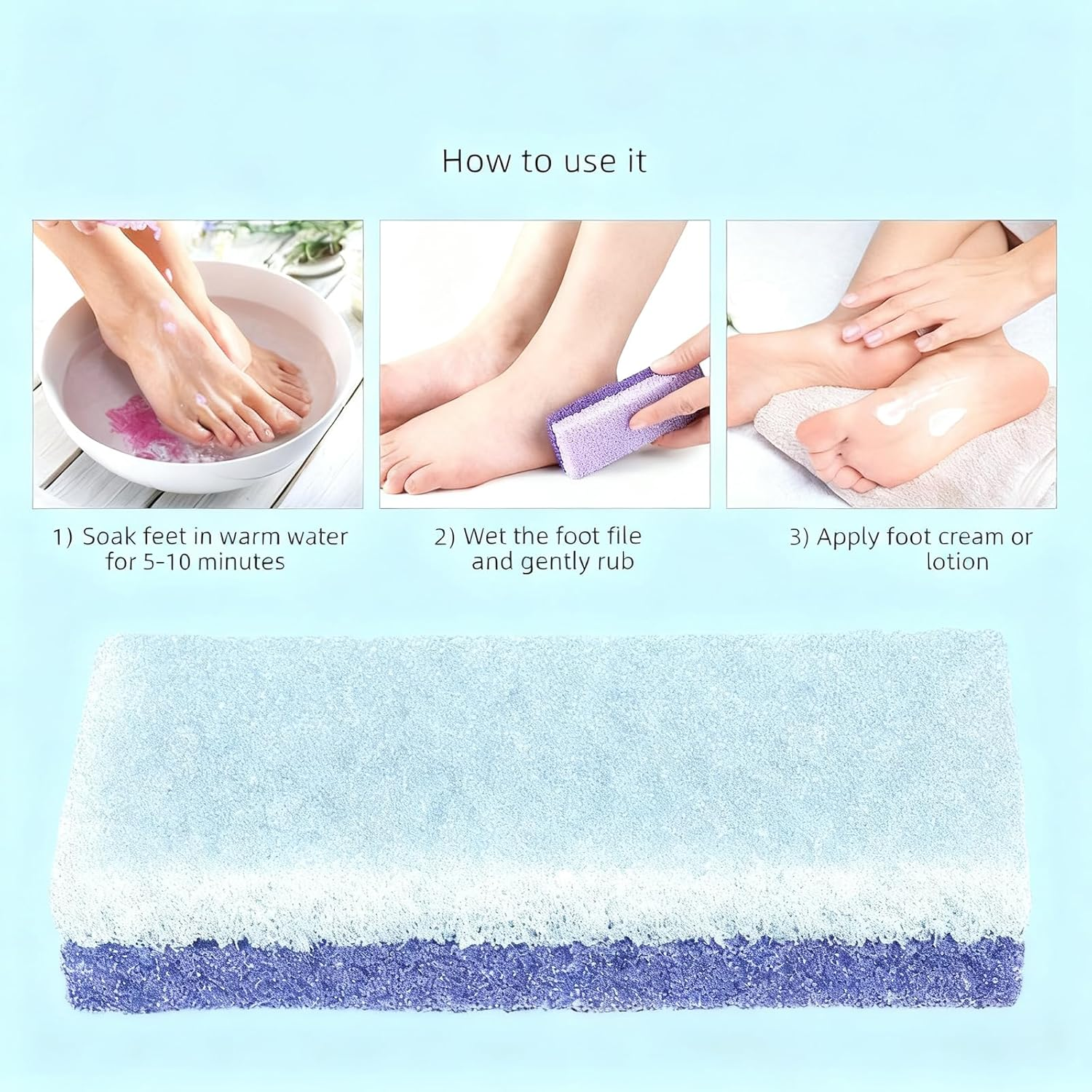 4 Pcs Purple Foot Callus Remover - Foot Exfoliator Pedicure Tool for Dead Skin Removal, at Home Pedicure Scrubber image number 5