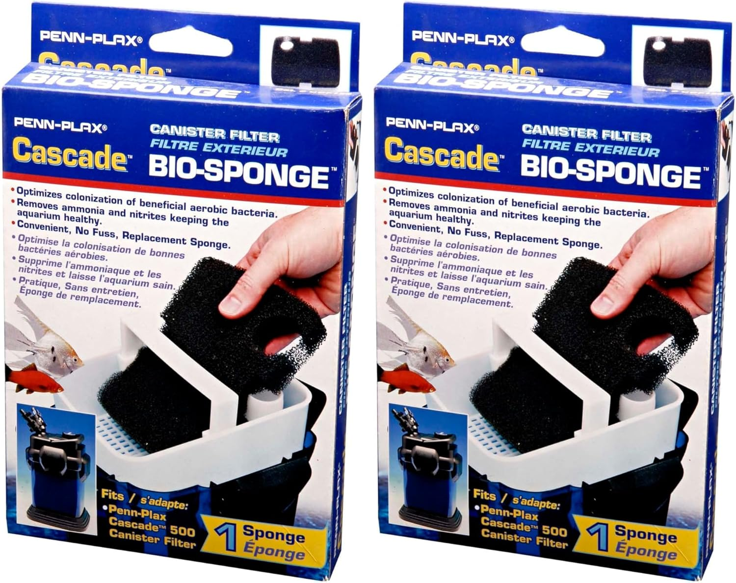 Penn-Plax Cascade 500/350 GPH Canister Filter Aquarium Bio Sponge Replacement; 1 Pack image number 1