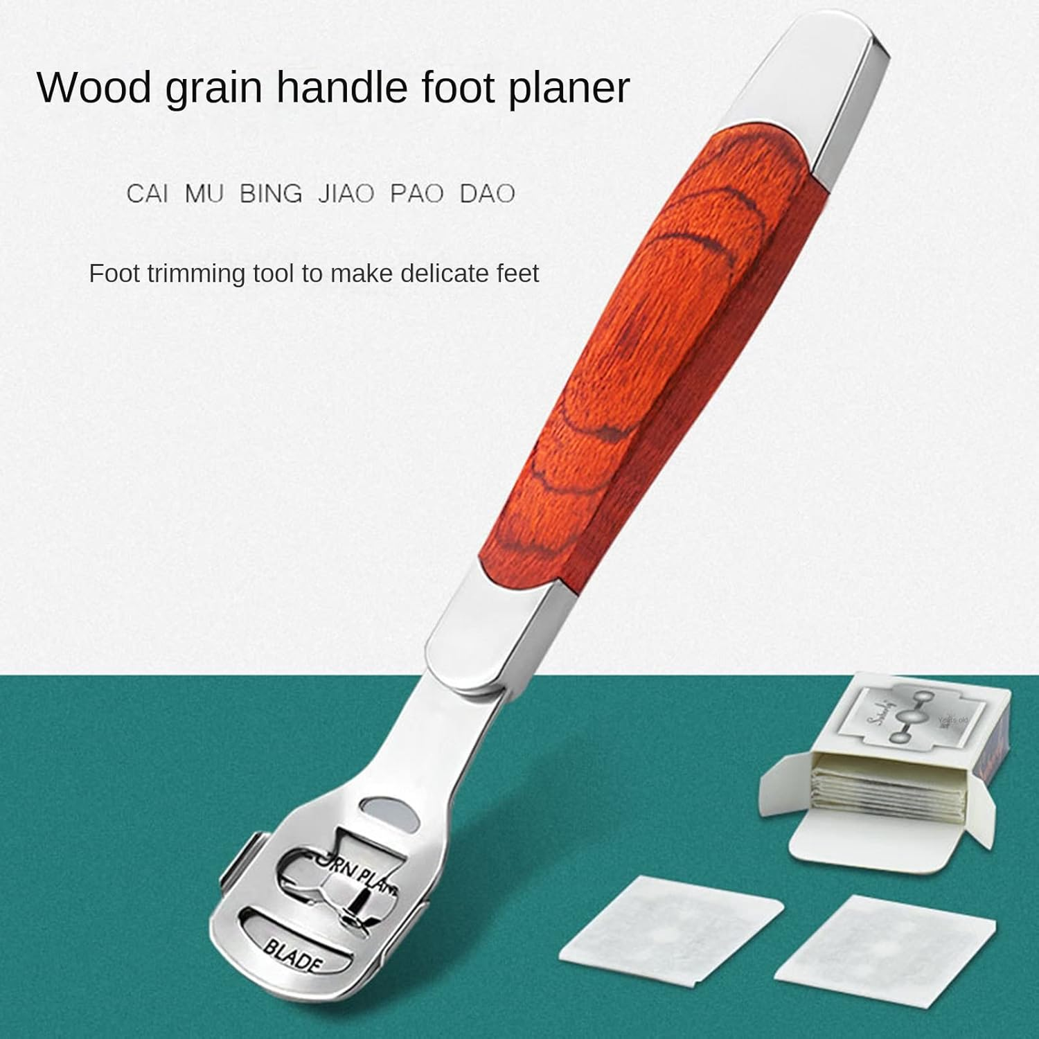 Callus Remover Callus Rasp Callus File for Feet Care Pedicure Kit Tools, Metal Scraper with 10 Blades image number 3