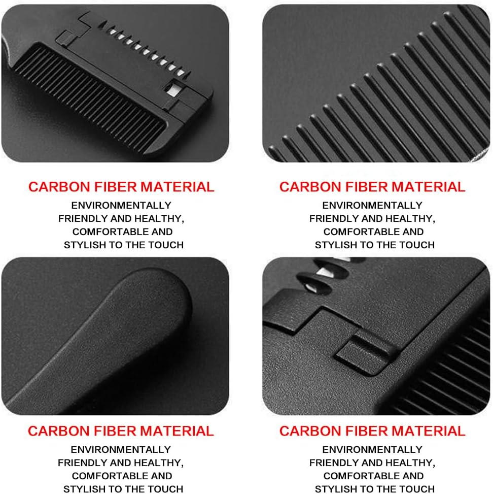 TSUOUKL 22 Pieces Hair Trimmer Comb Thinning Knife, Comb Thinning Hair Cutting Tool, Double Sided Hair Trimmer with 20 Replacement Blades of Hair Adults Children Haircut Home image number 3