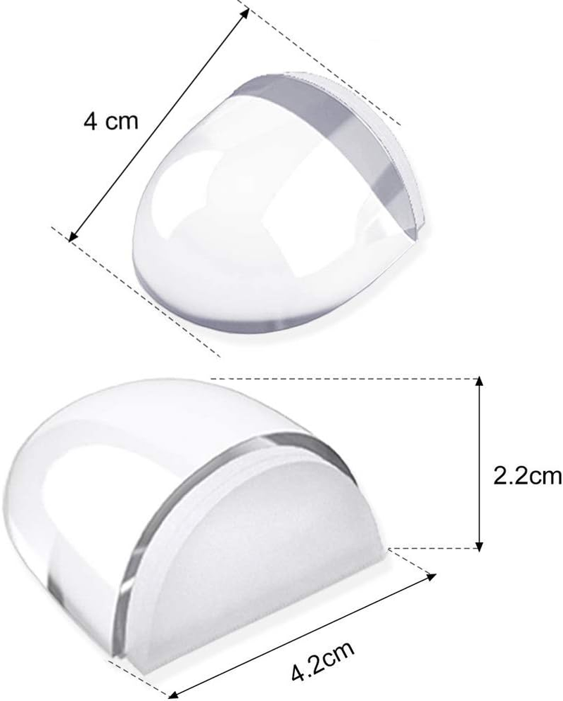 Door Stopper Clear, 4 Pack Door Stops Rubber Doorstops Self Adhesive Fit Most Door image number 2