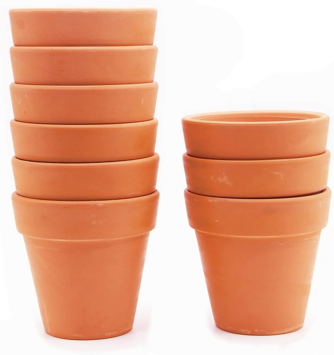 Goldblue 3 Inch Terra Cotta Pots Pack of 10 Flower Pots with Drainage Holes Small Craft Nursery Cactus Pot Water Permeable Succulent Plant Pottery Clay Flower Pots image number 4