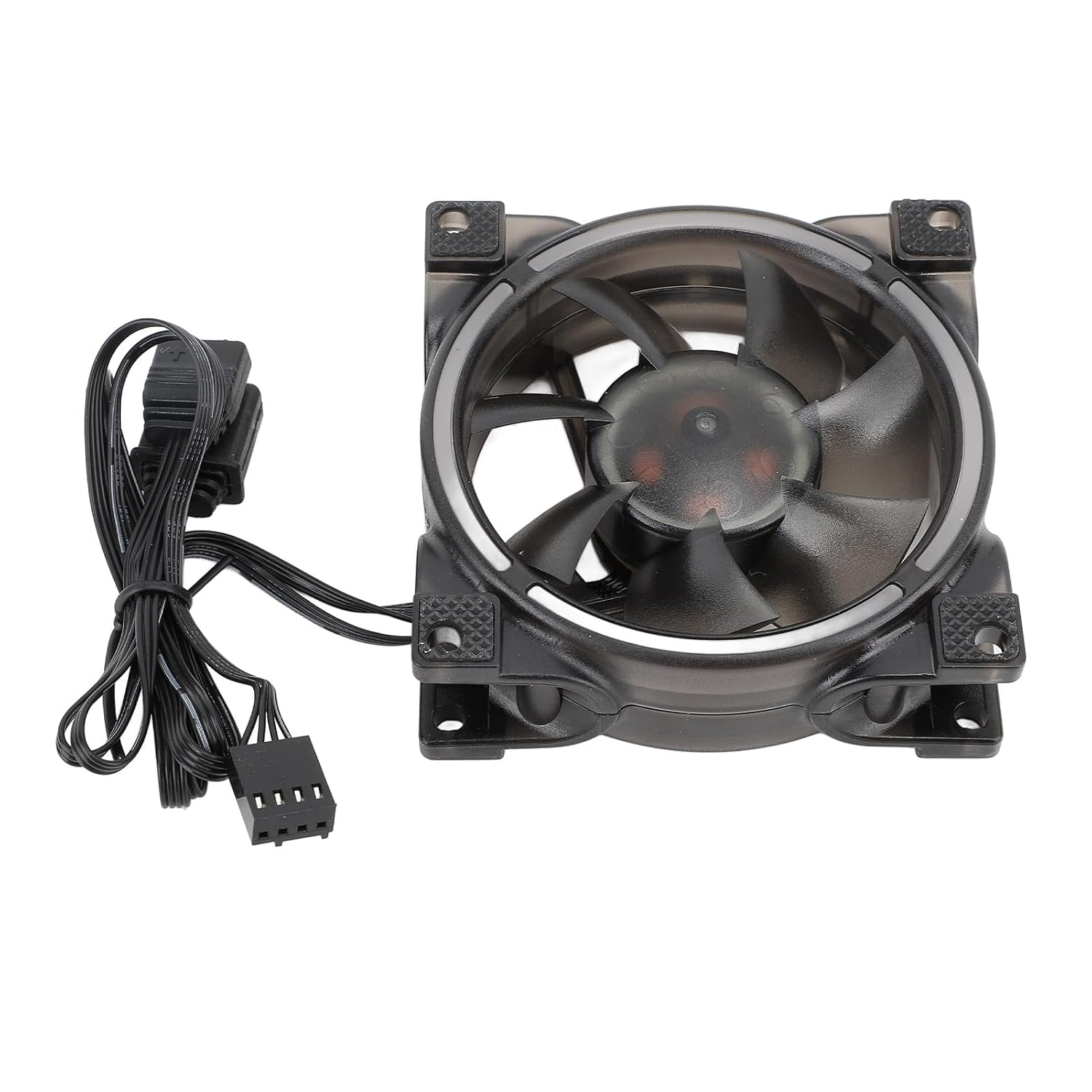 80Mm PWM Low Noise Cooling Fan, Computer Case Fan, PWM 5V ARGB Case Fan, MFDB Hydraulic Bearing PWM Intelligent Temperature Control 800‑2500RPM 7 Blades for PC Chassis image number 1
