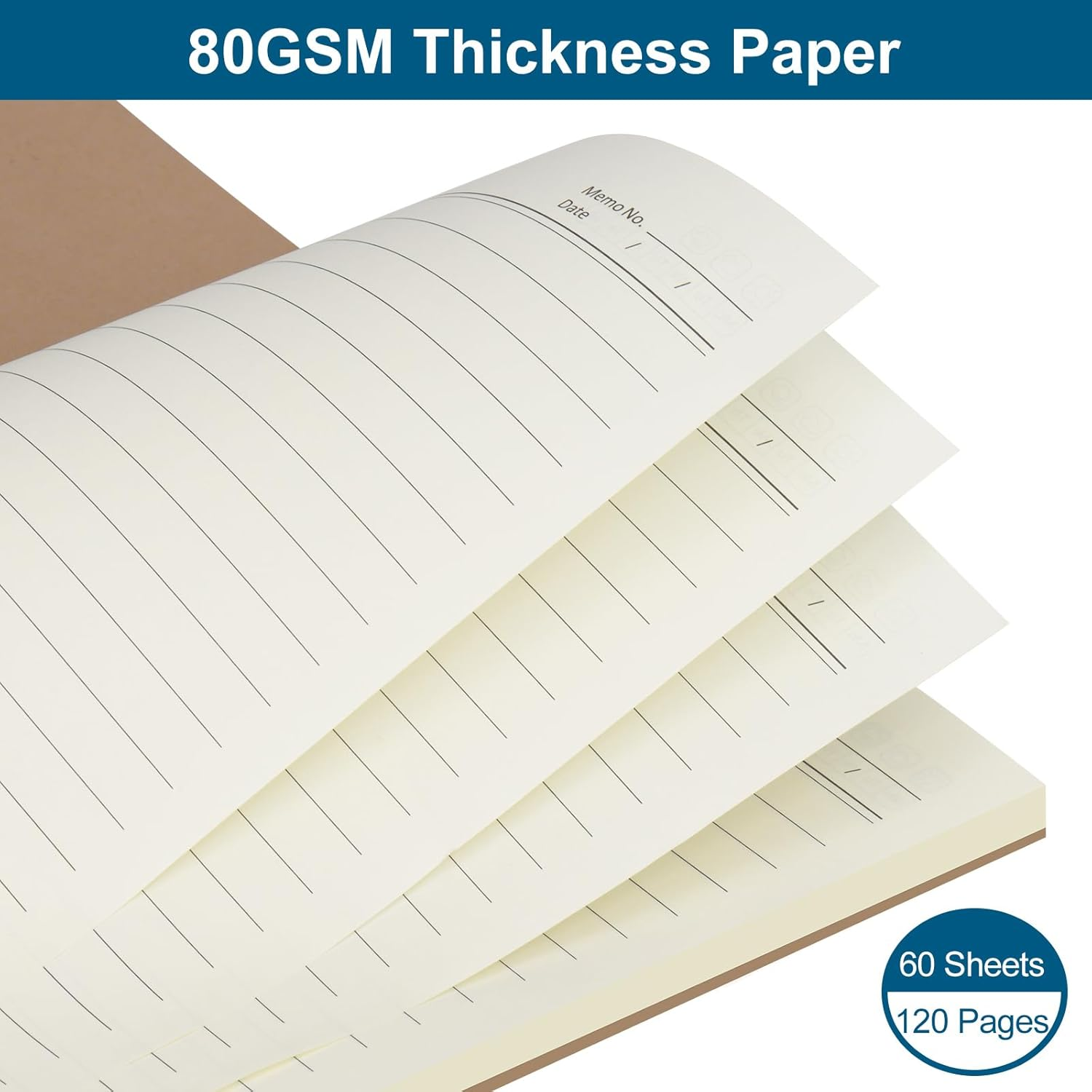 ZCZN 6 Pack A5 Lined Notebook, Spiral Notebook for School, Study, Office, 120 Pages/60 Sheets image number 4