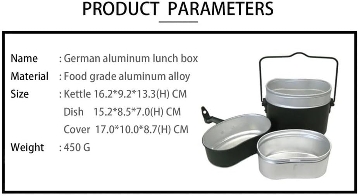 Outdoor Portable Cookware Set for Camping & Hiking - Army Mess Kit, Military-Grade Cooking Gear image number 6