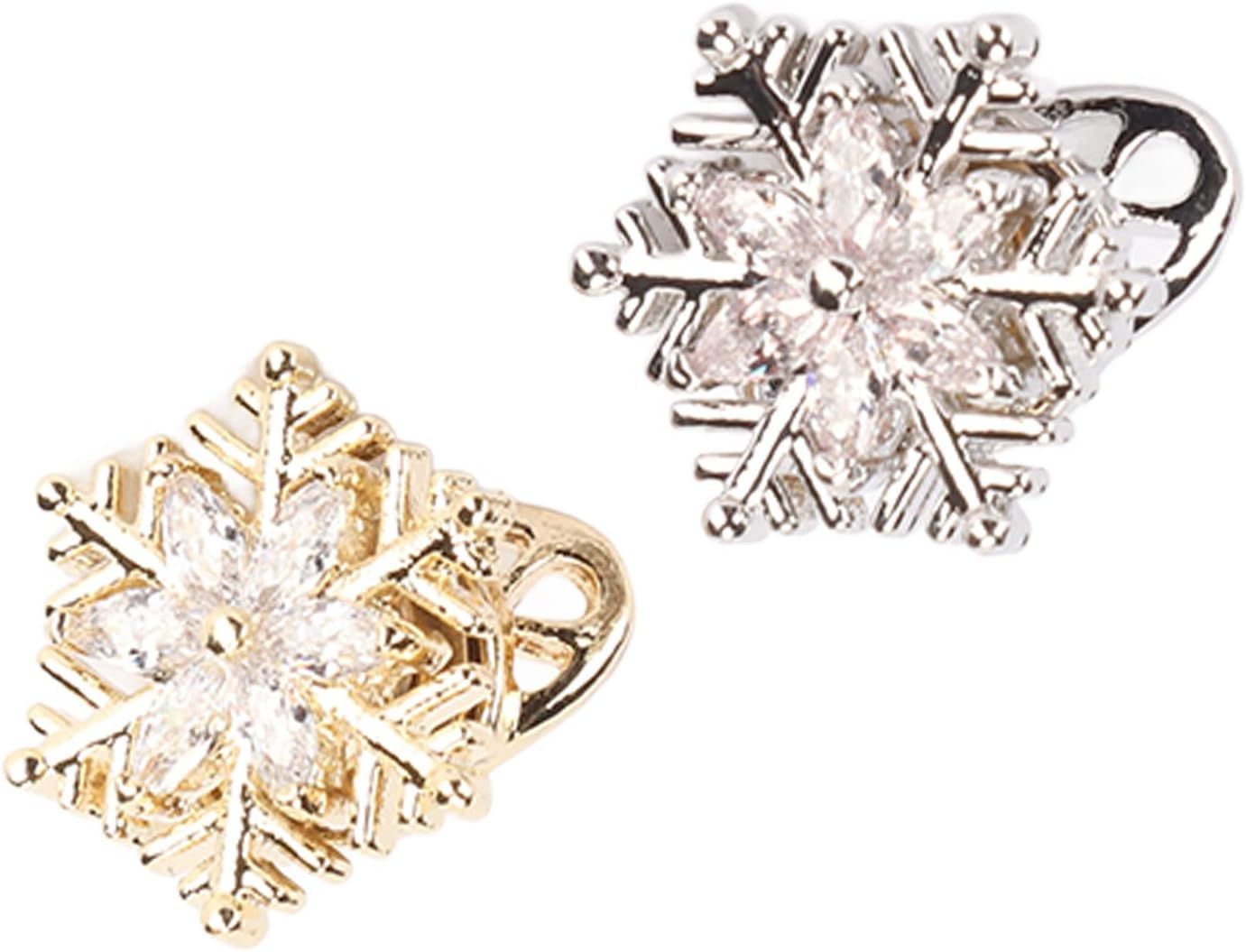 Snowflake Nail Decoration Rotatable Shiny 3D Christmas Nail Art Decor Attractive for Daily Holiday 2Pcs image number 6