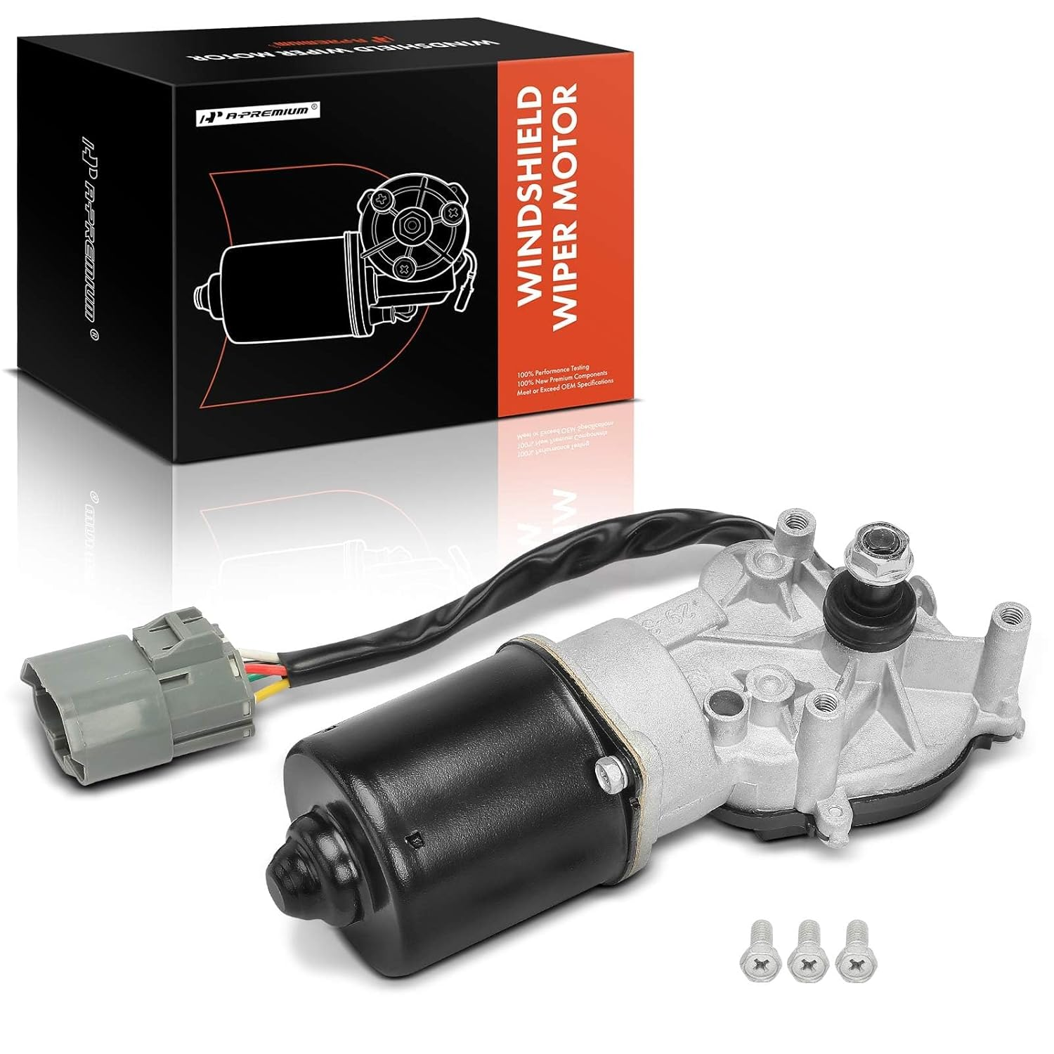 A-Premium Front Windshield Wiper Motor Compatible with Acura Integra 1994-2001 & Honda Civic 1992-1995, Civic Del Sol 1993-1997, 5-Pin, Replace# 76505-SR3-A01 image number 2