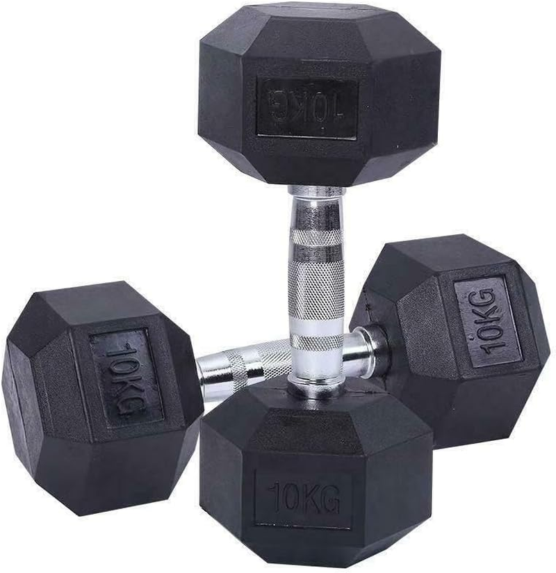 Kingkong Fitness Premium Rubber Hex Dumbbells 2 X 10 Kg