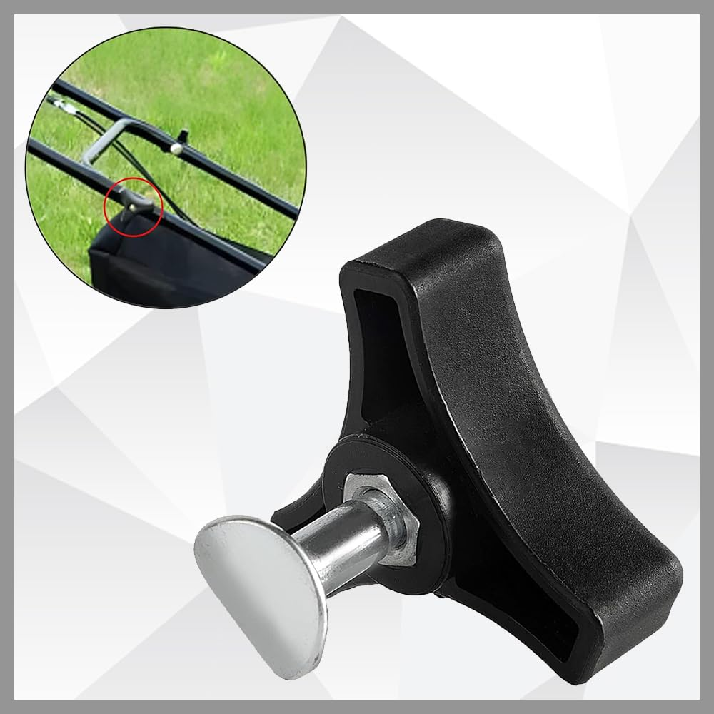 Lawn Mower Handle Knobs Nut Bolt, 4Pcs Triangular Handle Fastening Screw Set,Triangle Handle Knob Nut Screw Bolt Lawnmower Handle Wing Nut, Lawn Mower Screw Nut Triple Angle Handle Knob Nut Bolt Screw image number 1