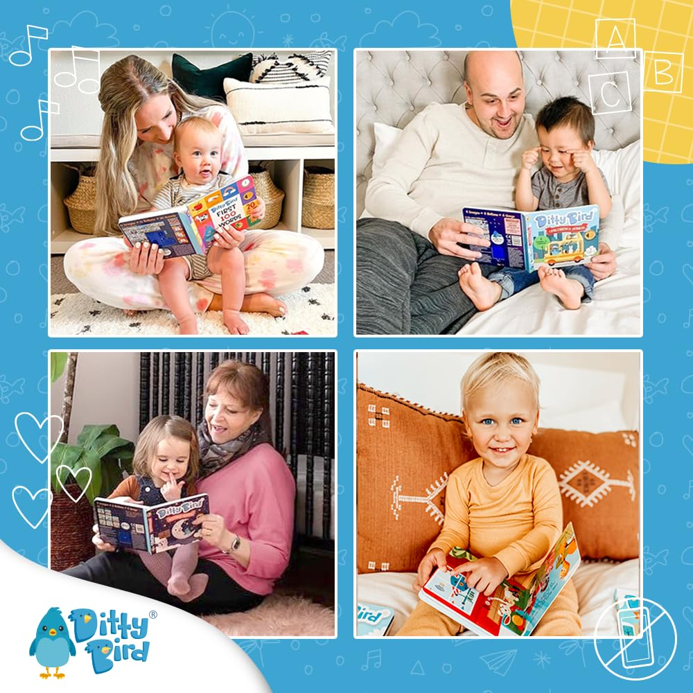 Ditty Bird ABC Fun Alphabet Interactive Sound Book for Toddlers 1- 3 Musical Books for Preschoolers Early Learning Toy image number 3