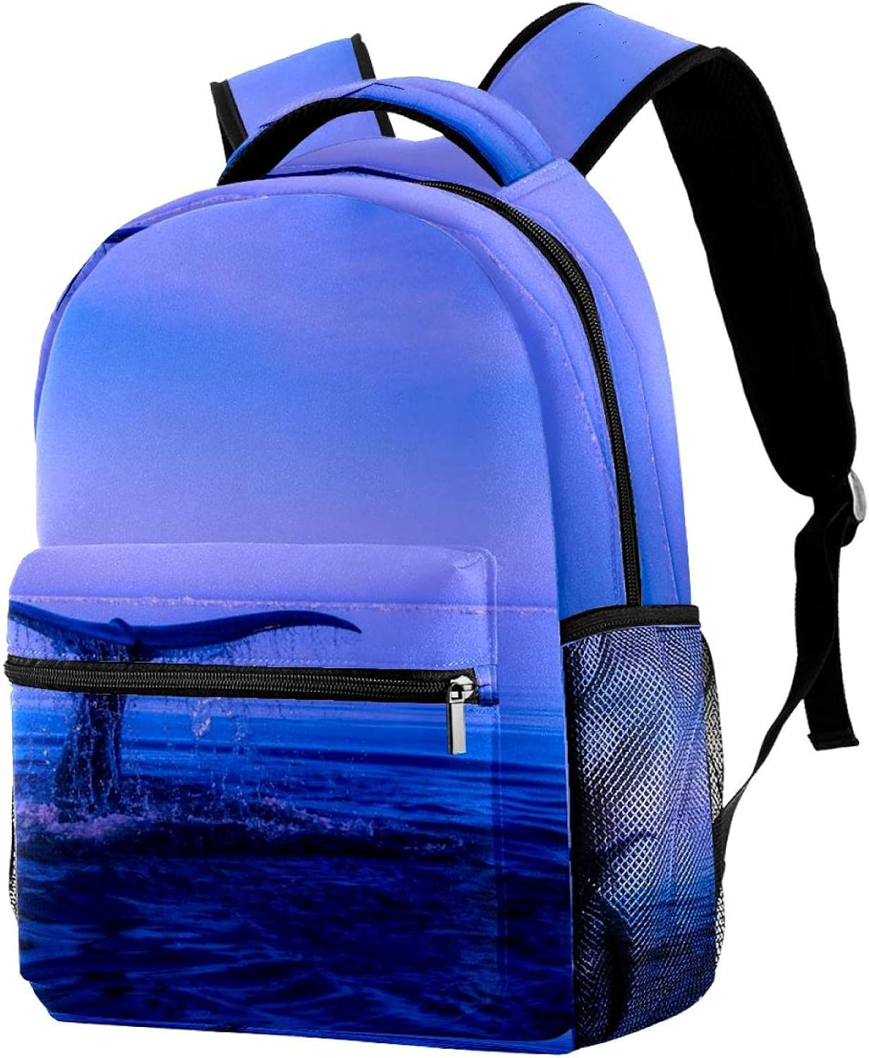 Sea Ocean Whale Backpack Students Shoulder Bags Travel Bag College School Tote Backpacks image number 2