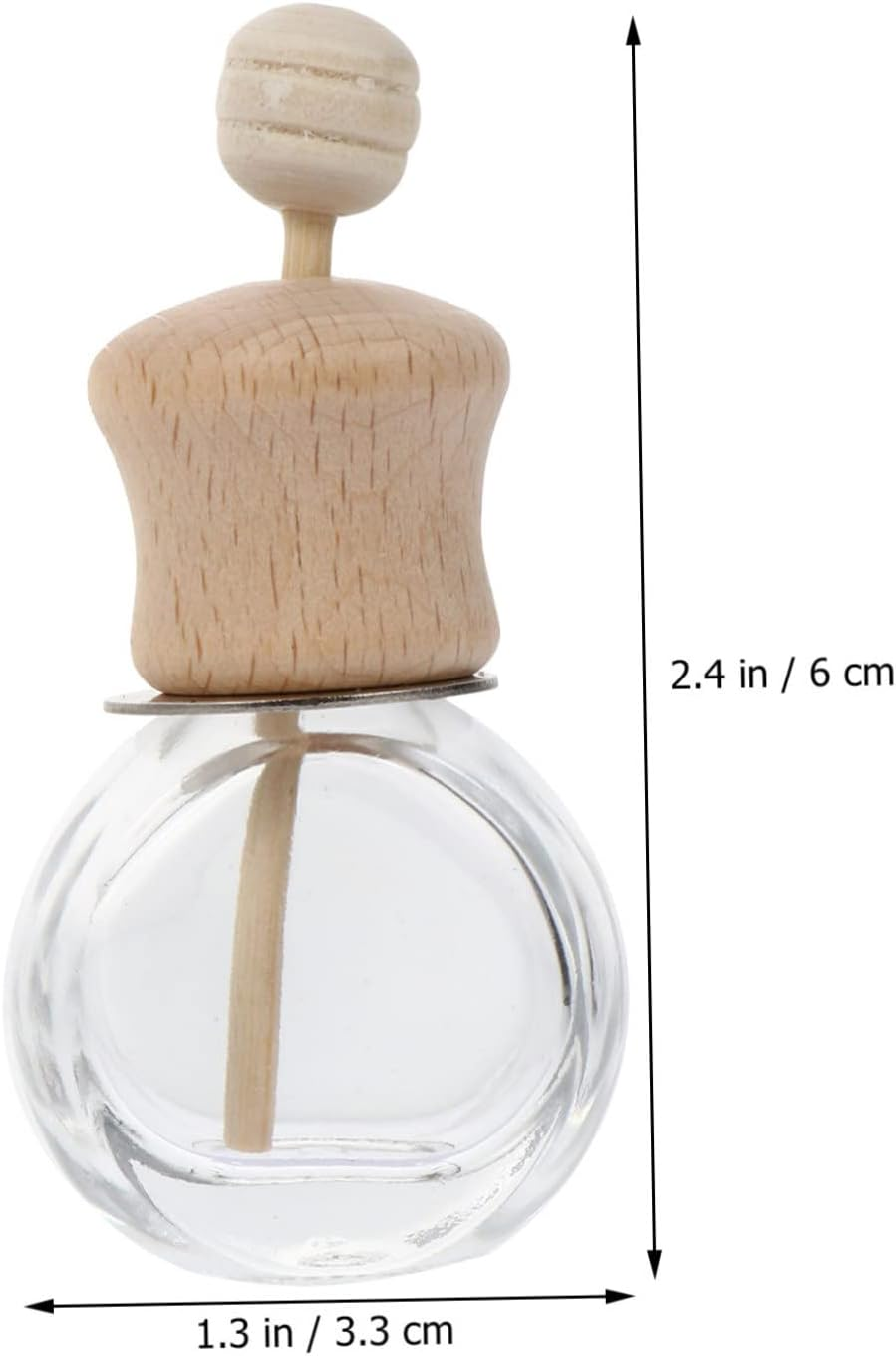 Holibanna 3Sets Car Aroma Diffuser Bottle Air Vent Essential Oil Diffuser Aromatherapy Bottle Diffuser for Car Vent Dressing Tables Room Bookshelf Wooden Lid 3Pcs*3 image number 2