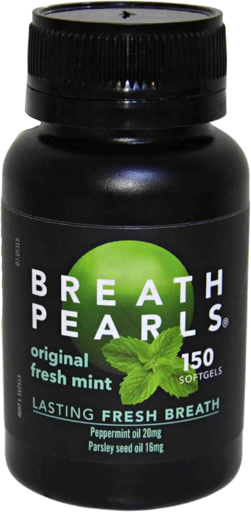 Breath Pearls Original Freshens Breath (150 Softgels) New Pack 150 Counts image number 1