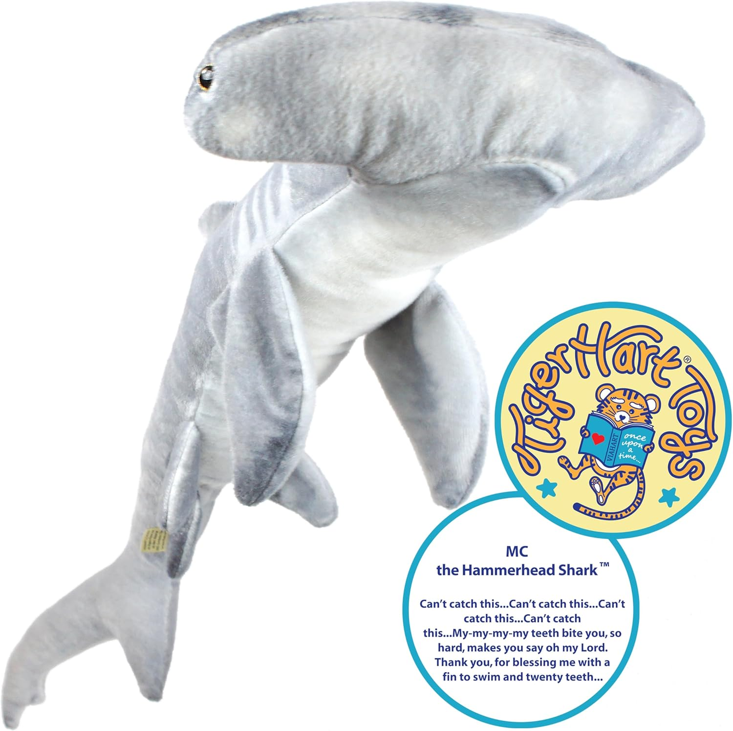 VIAHART MC the Hammerhead Shark - 31 Inch Stuffed Animal Plush - by Tigerhart Toys