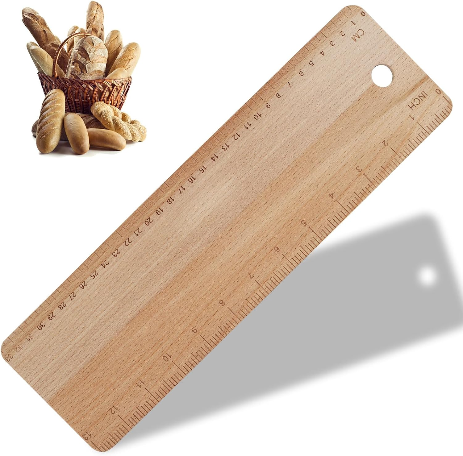 Transfer Peel, Beech Wood French Bread Flipping Board Hanging Bread Peel, 13/23 Inch Bread Flipping Board, Keep Dough in Shape Bread Flipping Board Bakeware for French Bread Baking (A)