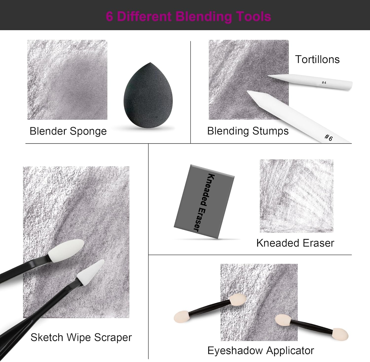 HIFORNY 100 PCS Drawing Set Sketching Kit,Sketch Pencils Art Supplies with Graphite,Charcoal,Blending Tools & Accessories,Portable Zippered Travel Case for Artists & Beginners image number 2