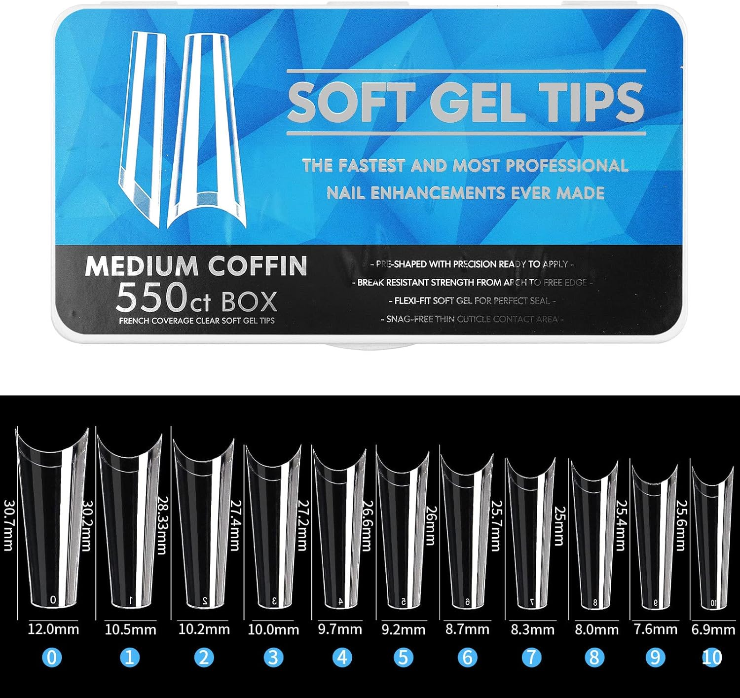 YUNAI Medium Almond Nail Tips - Soft Nail Extension Tip Kit, Pre-Shape Half Matte Full Cover Medium Almond Press on False Nail Tips for Nail Extension Home Salons DIY Nail Art - 10 image number 7