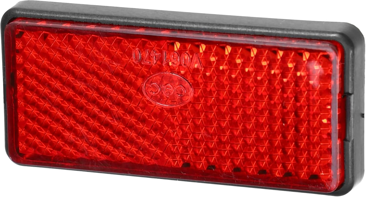 X AUTOHAUX 6 Pcs Rectangular Stick-On Safety Spoke Reflective Self Adhesive Reflector for Gate Posts Cars Trailer Motorcycle Trucks Boat Bicycle Bike Red image number 5