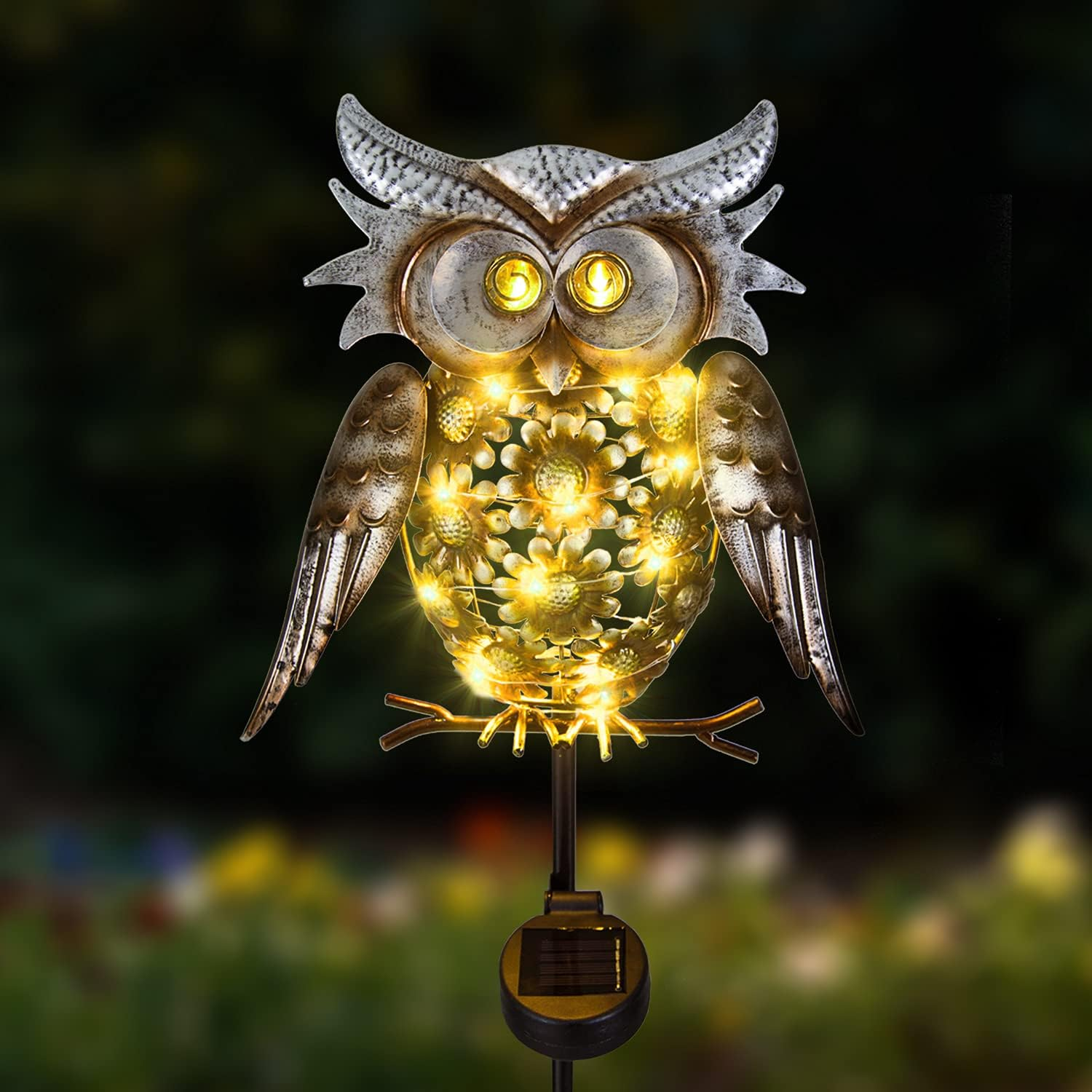 Solar Garden Lights Metal Peacock Garden Decor Waterproof Peacock Solar Stake Lights for Outdoor Patio Yard Decorations