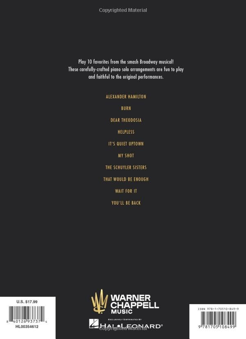 Hamilton: an American Musical Piano Solo image number 1