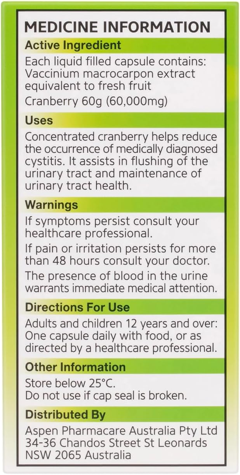 Ural 60,000Mg Daily Supplement High Strength Cranberry 90 Capsules image number 4