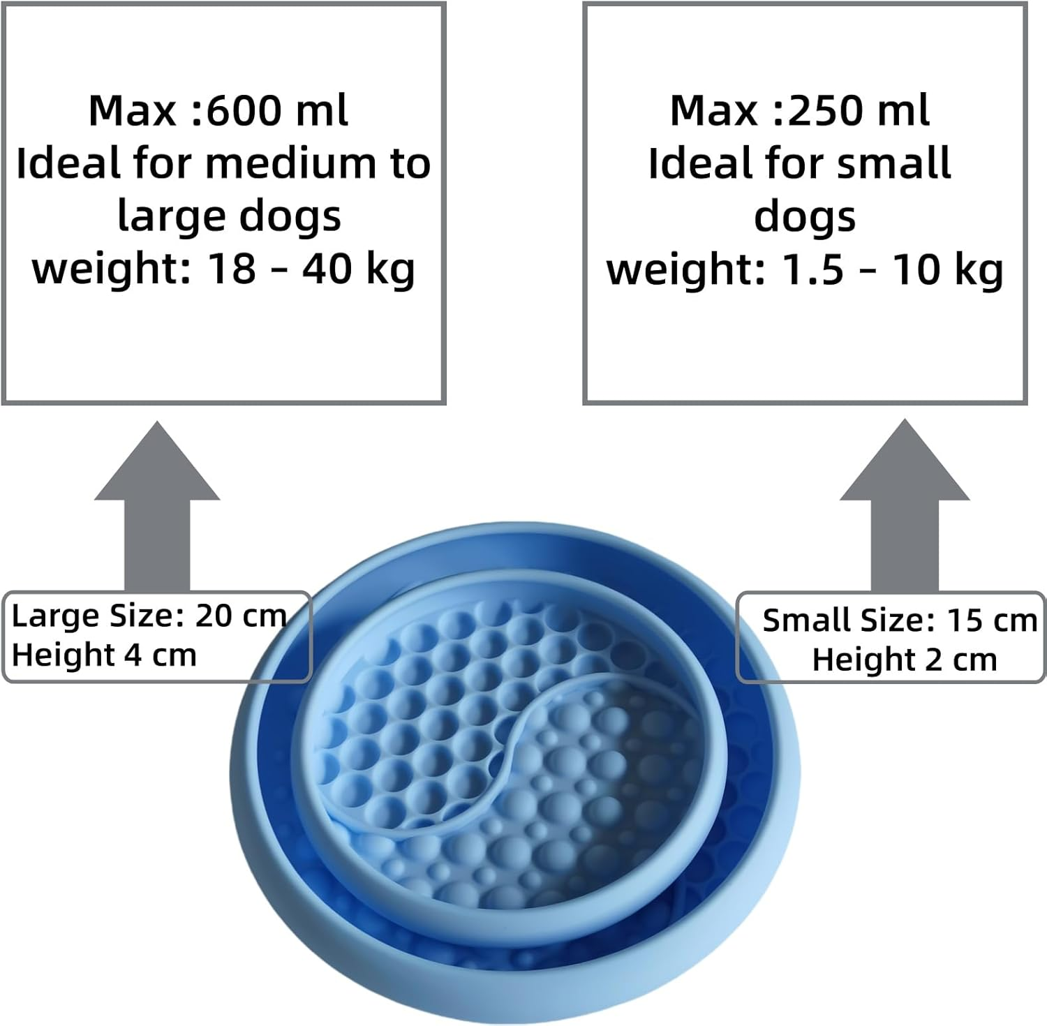 Kawlxpp Lick Mat for Dogs Silicone Lick Mats Dog Slow Feeder, Puppy Cat Licking Pad to Reduce Anxiety (Lt Blue, Small)