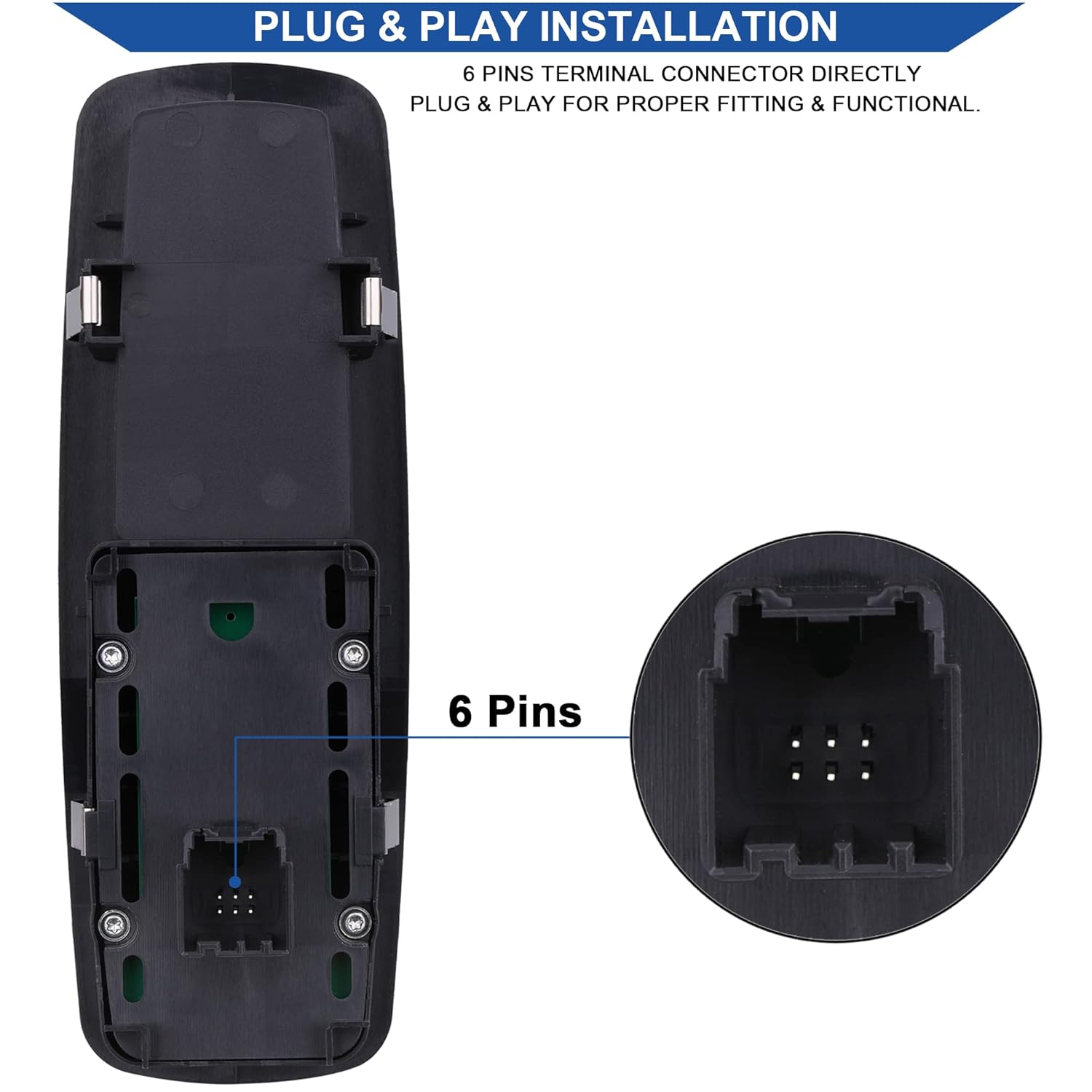 Obaee Passenger Power Window Switch 68110865AA Compatible with Chrysler Town & Country/Dodge Grand Caravan 2014-2016, 2014-2017 Ram 1500/2500/3500, 2014-2015 Ram 4500/5500, 2019 Ram 2500/3500, DWS1647 image number 1