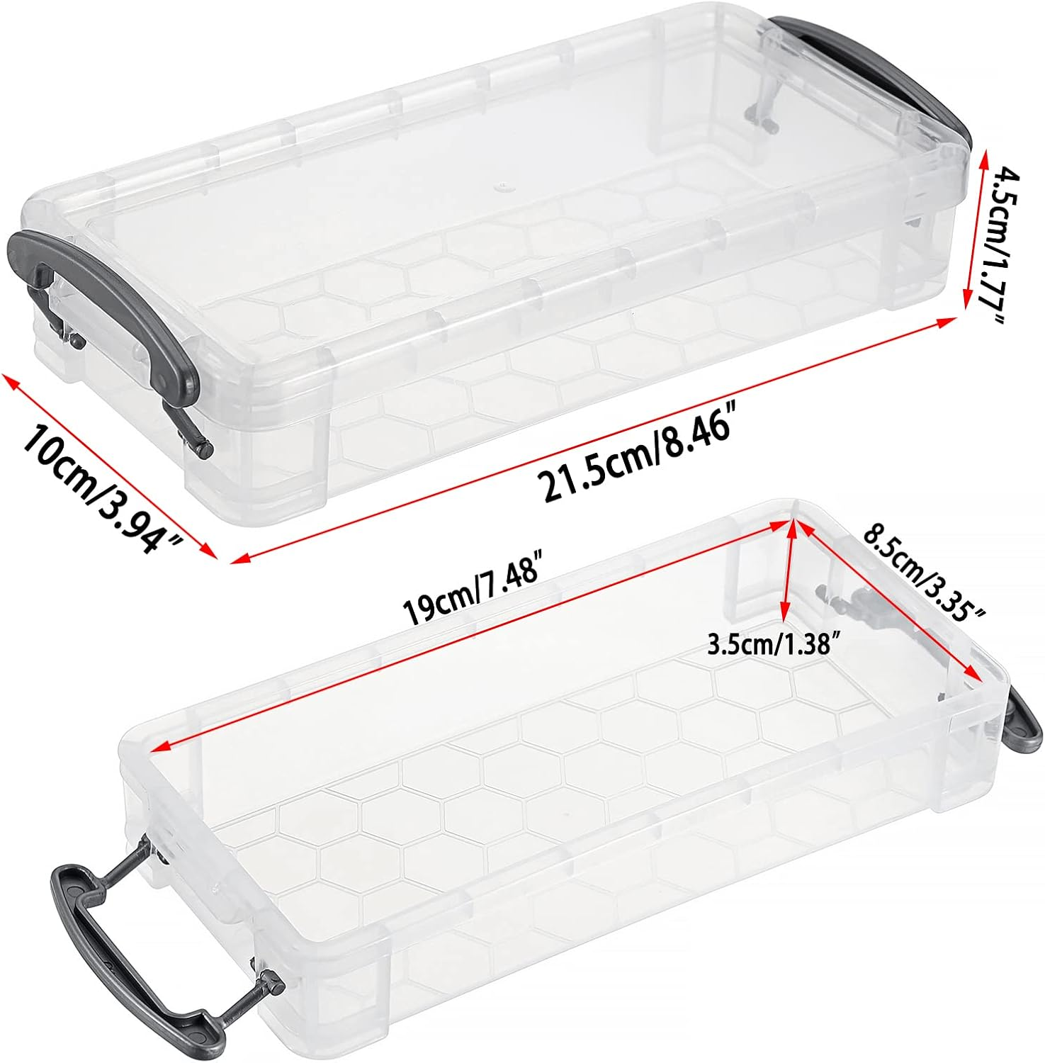 BTSKY Large Capacity Pencil Box, Office Supplies Storage Organizer Box, Brush Painting Pencils Storage Box Watercolor Pen Container Drawing Tools(6 Pack) image number 2
