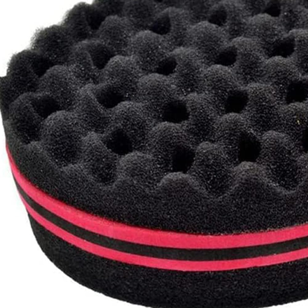 Wave Barber Hair Brush Curl Brush Sponge Twist Curl Coil Magic Tool for Dreads Afro Locs Black Red image number 5