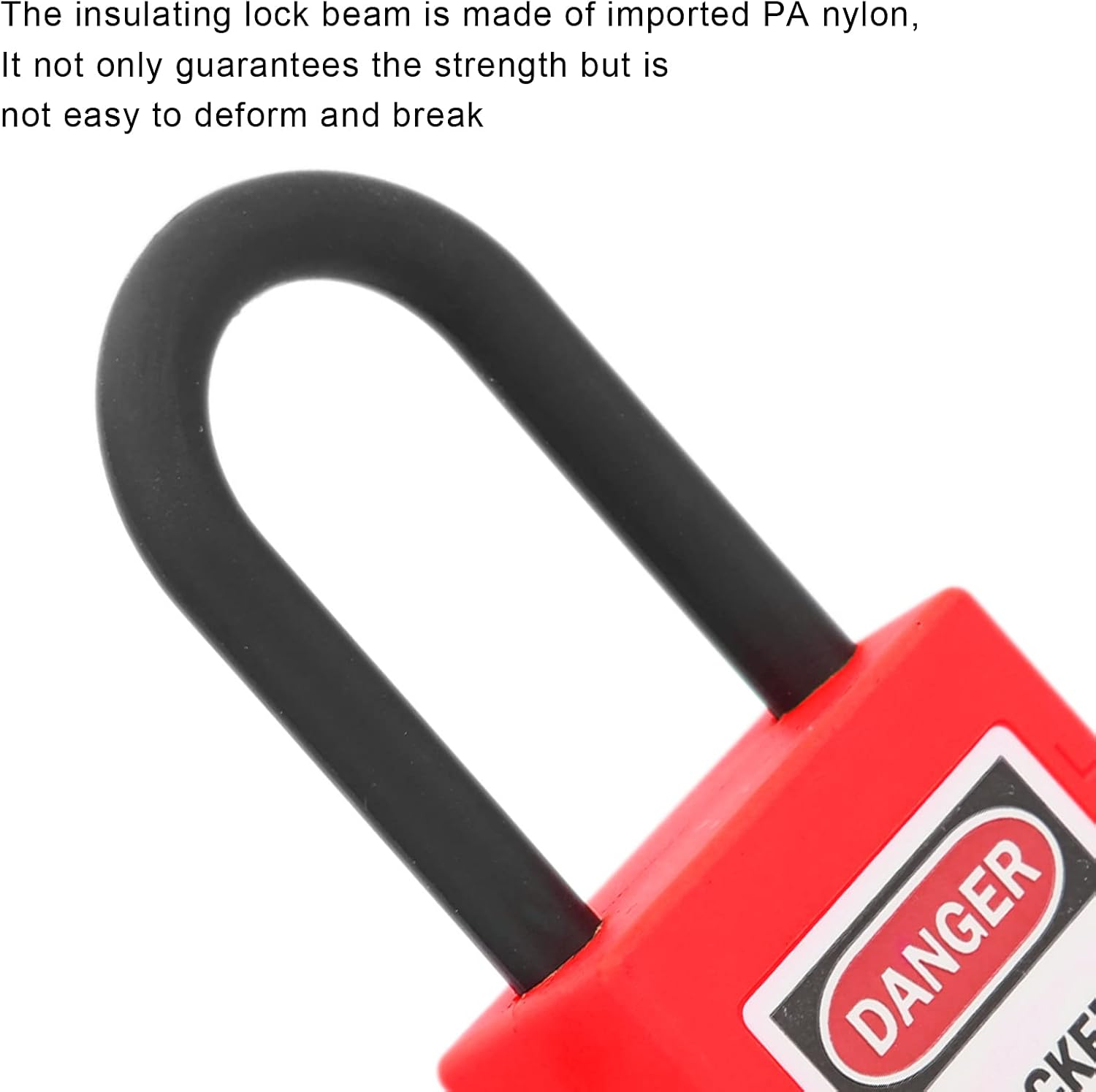 Lockout Padlock, Portable 38Mm 5 Sets Lockout Lock for Industrial Site(Red) image number 5