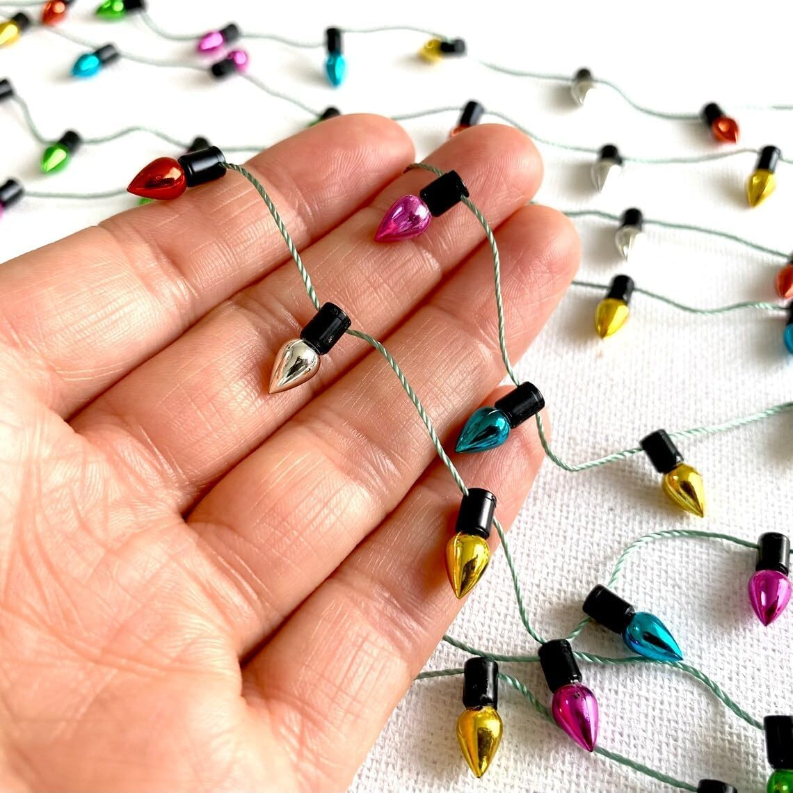 Gnome Fairy Lights Miniature, Gnome Accessories Fairy Lights, Dollhouse Accessories, Miniature Garden Christmas Decoration, Dollhouse Gnome Door Decoration (A) image number 3