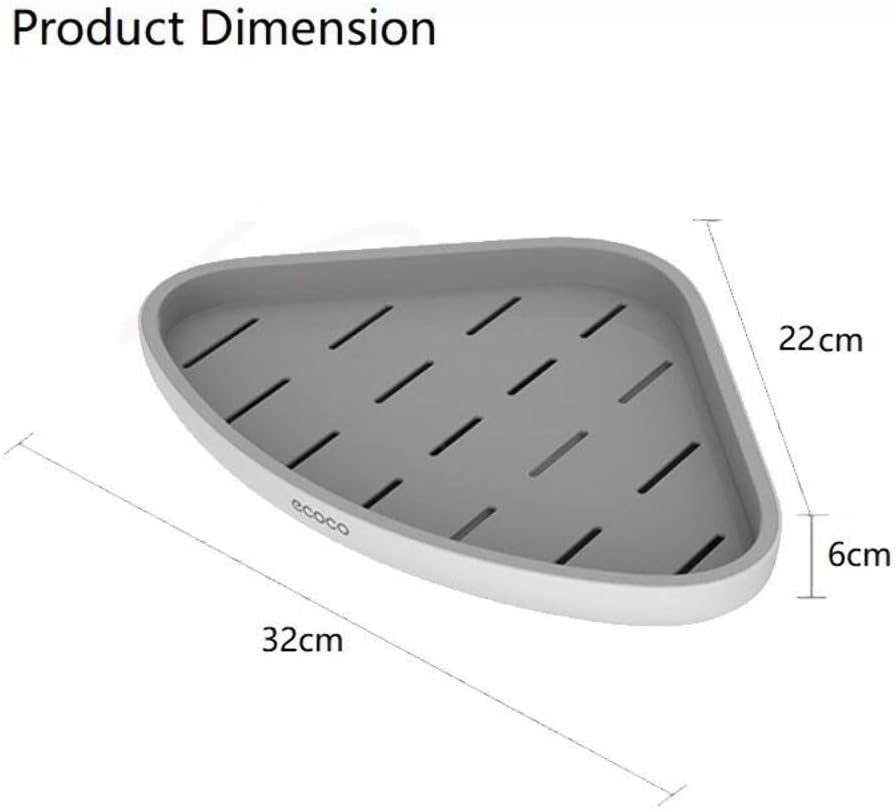 Ecoco Bathroom Corner Shower Shelf Corner Shower Caddy Shower Storage Organizer Wall Mounted for Bathroom, Kitchen, Toilet Black image number 3