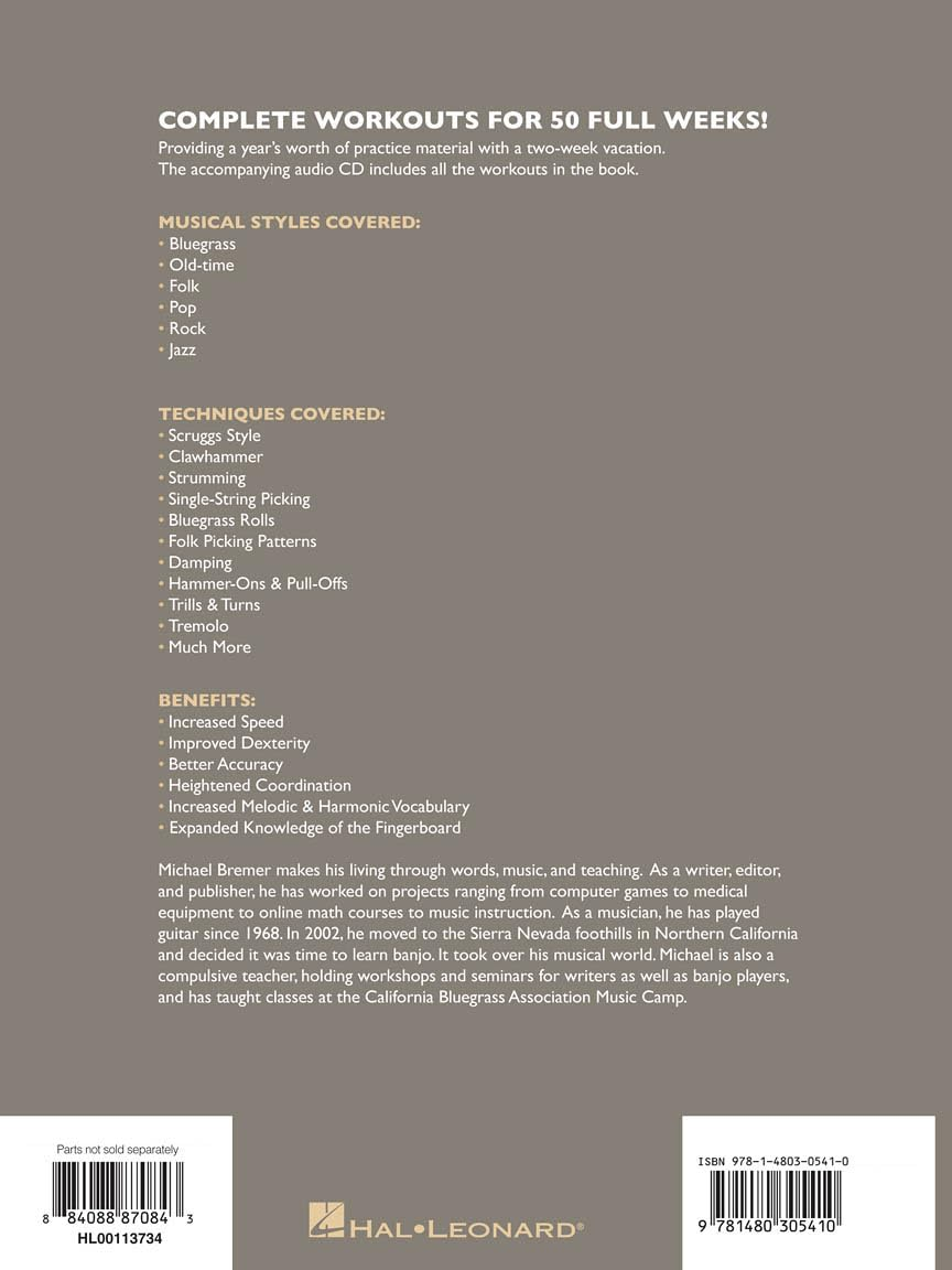 Banjo Aerobics: a 50-Week Workout Program for Developing, Improving and Maintaining Banjo Technique Bk/Online Audio image number 2