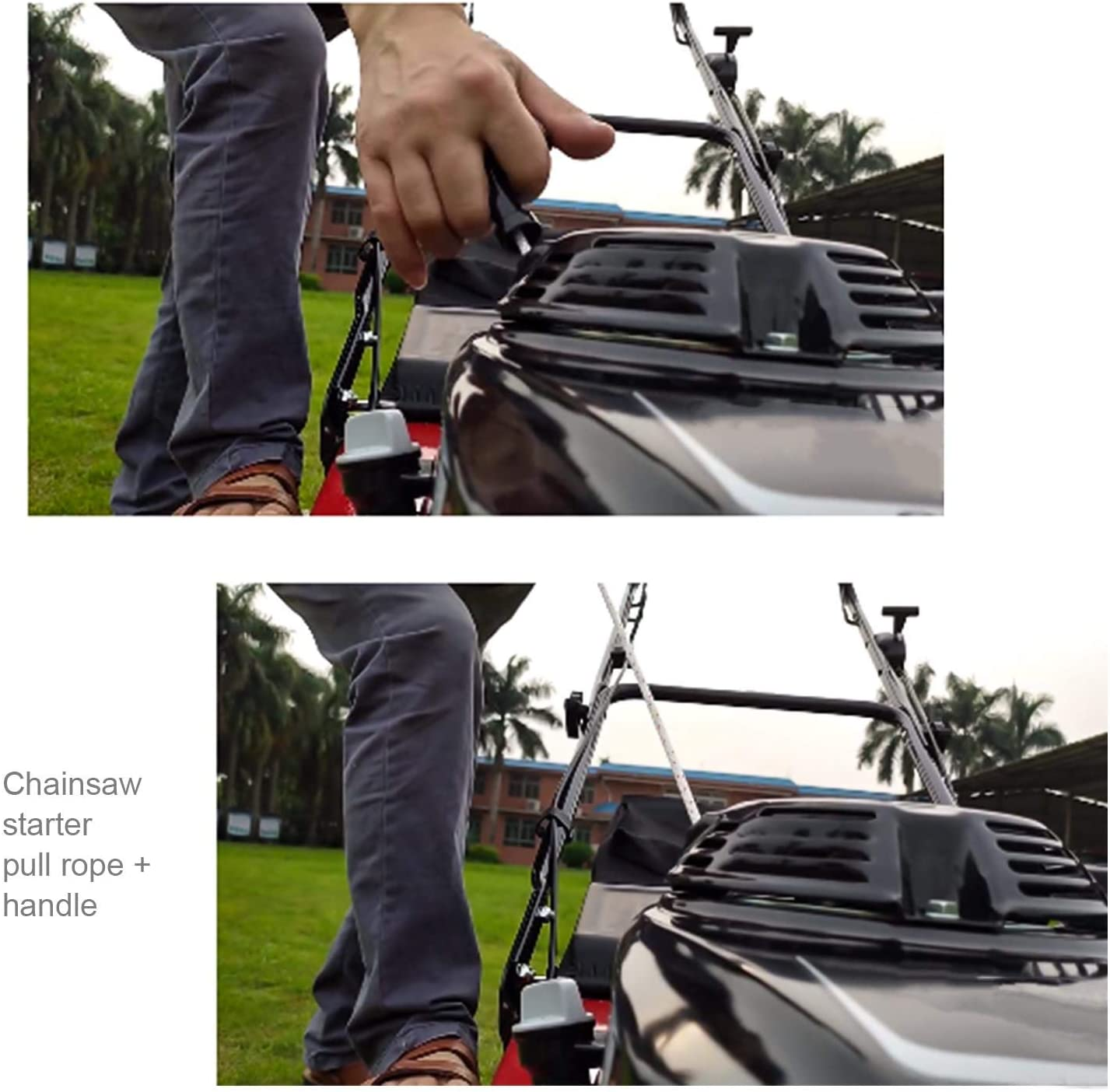 Emsea 2X Recoil Starter Handle Rope Kits, Dia 4.5Mm 1 M Pull Cords & Black Recoil Starter Grip Compatible with STIHL TS400 TS410 TS420 image number 6