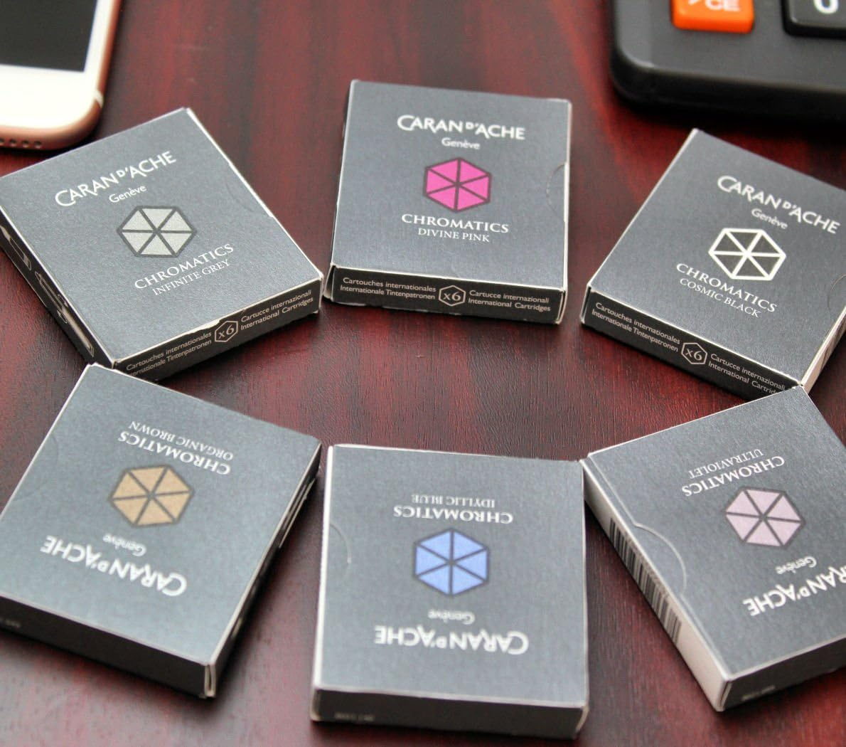 Caran D'Ache CD8021.049 Ink Cartridges - Organic Brown (Pack of 6)