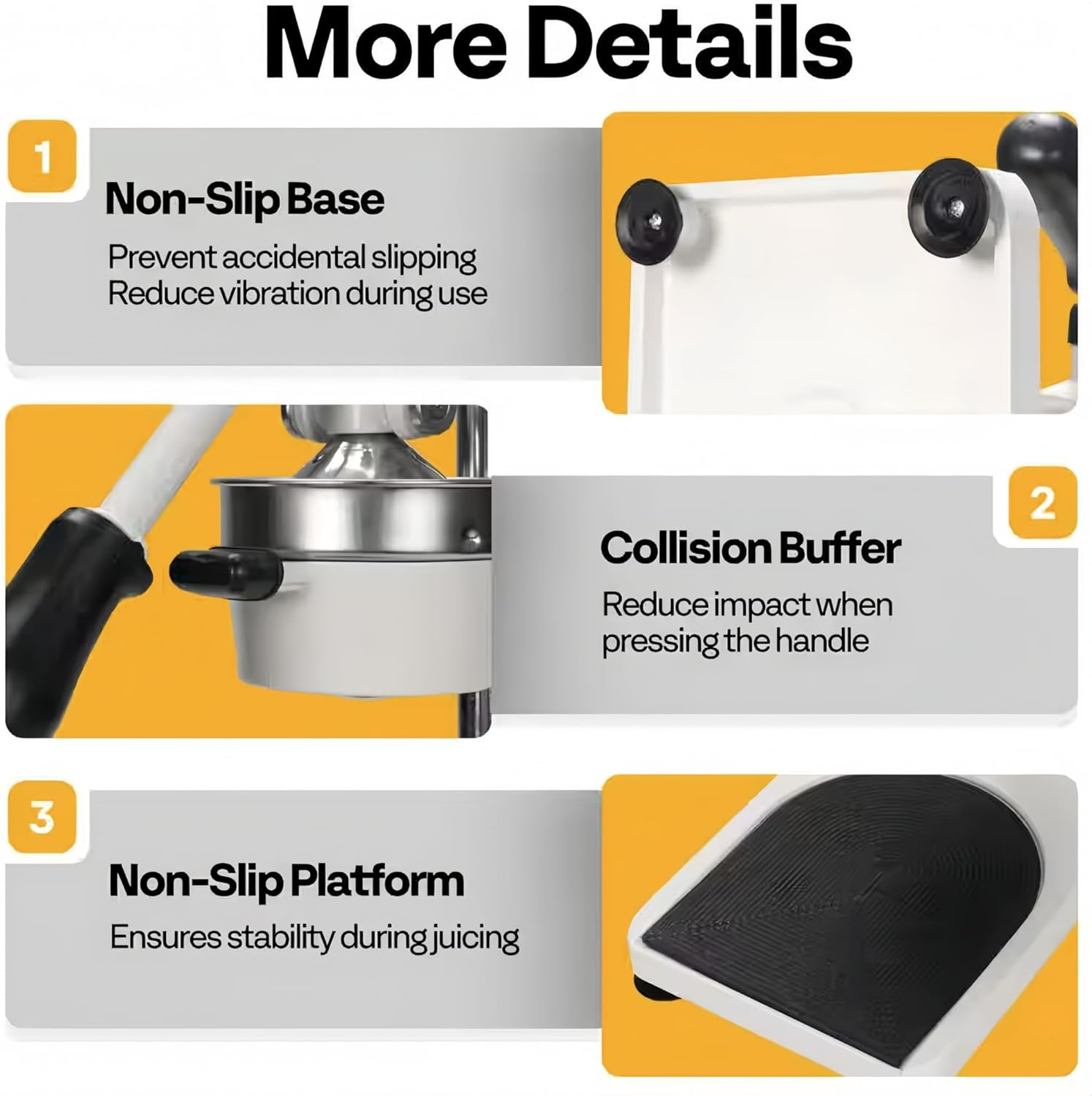 Longfng Heavy Duty Manual Juicer, Metal Hand Press Citrus Juicer Machine, Orange & Lemon Squeezer Fruit Juice Extractor image number 4