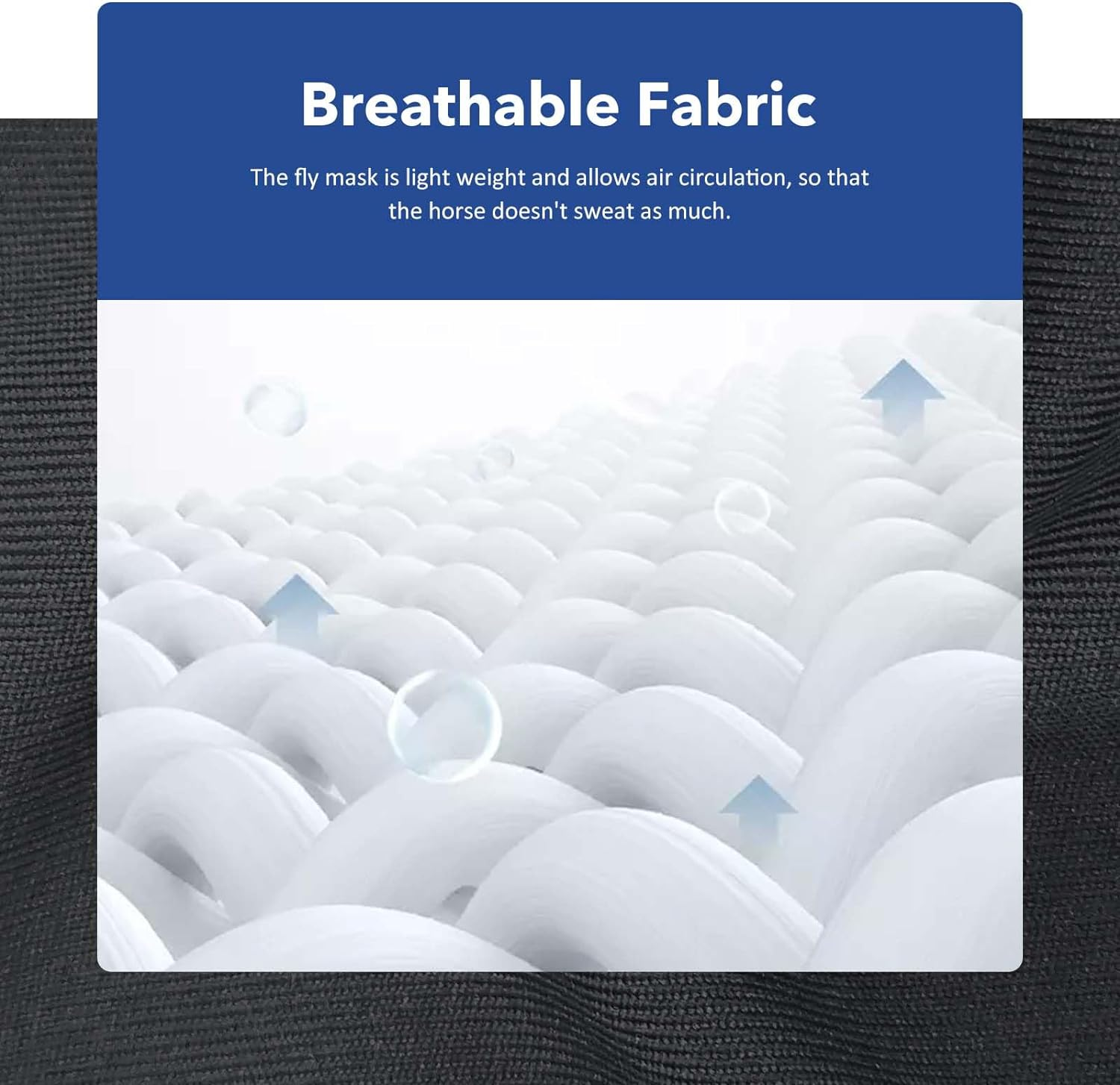 Harrison Howard Super Comfort Stretchy Fly Mask Large Eye Space with UV Protection Soft on Skin with Breathability Paisley Wave Cob (Medium)