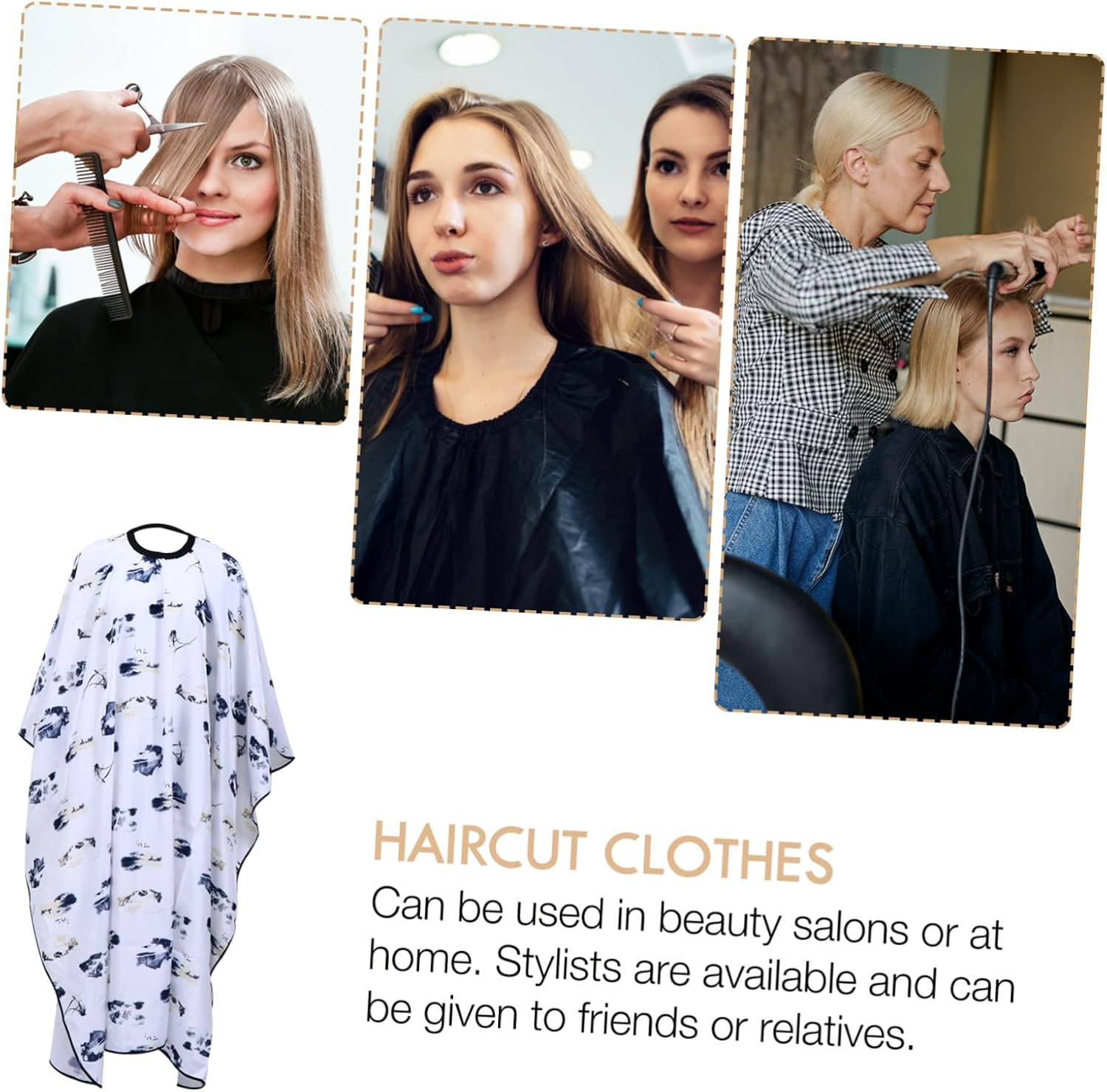 Healvian Haircut Cape Barber Cape for Adults Salon Barbers Hairdressing Hair Cutting Shop Supply image number 1