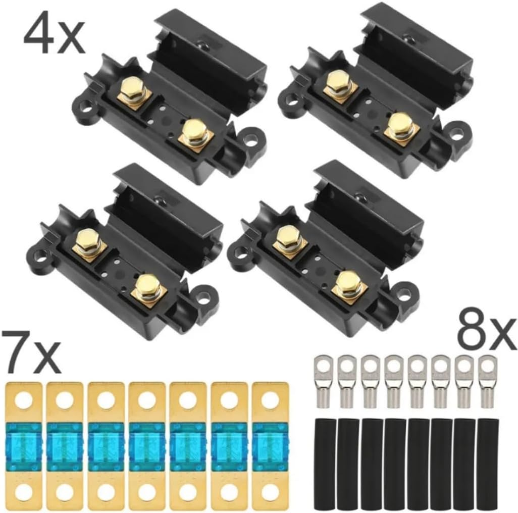 60A/70A/80A/100A MIDI Fuse KIT 4 ANS Holder 7 X Fuses to Suit Redarc BCDC Dual Battery (60A) image number 1