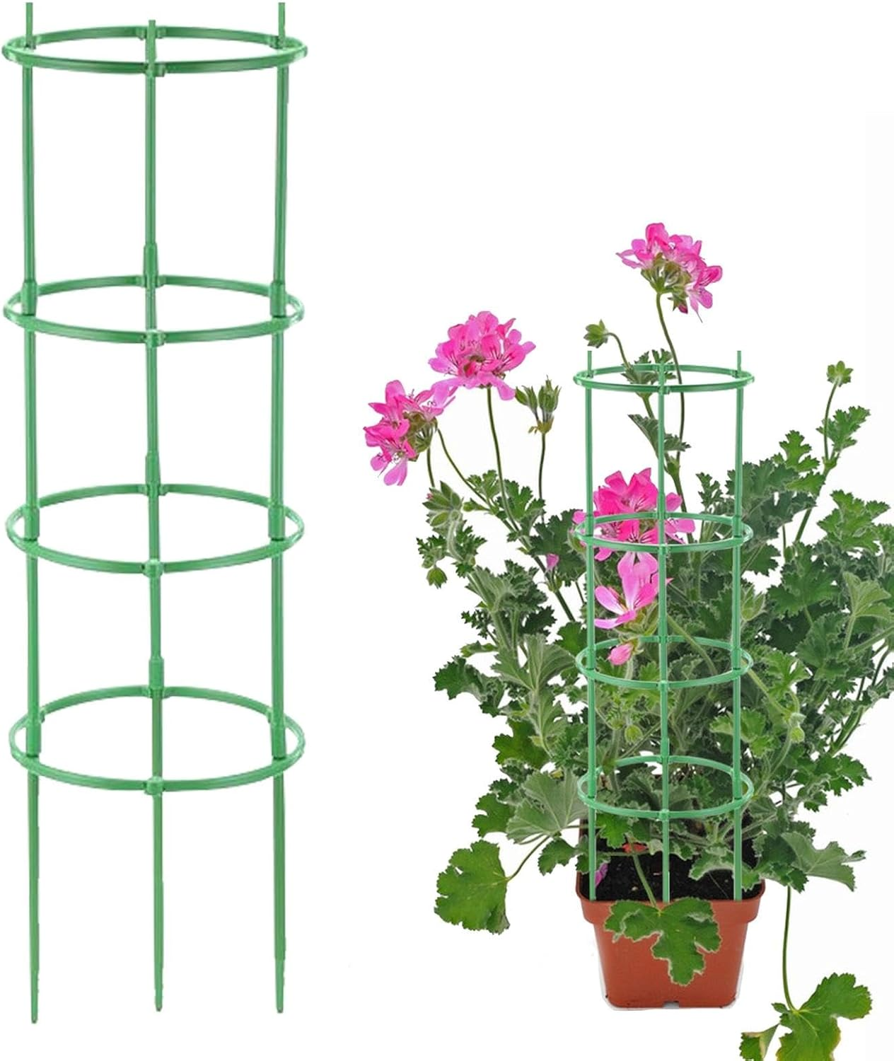 Garden Trellis for Tomatoes - Ergonomic Support Trellis for Tomato | Portable Gardening Supplies, User-Friendly Plant Cages for Climbing Plants, Peppers image number 2