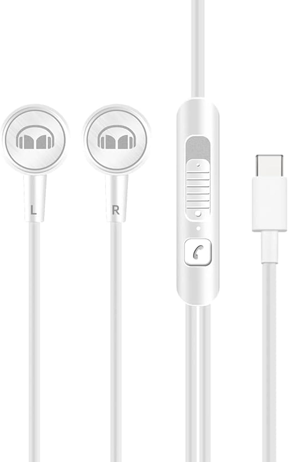 Monster GM01 Gaming Earbuds USB-C Wired Headphones - Built-In Microphone & Volume Control with USB-C Cable Connection, Extra Earbud Tips Included, Compatible with USB Type-C Port Devices