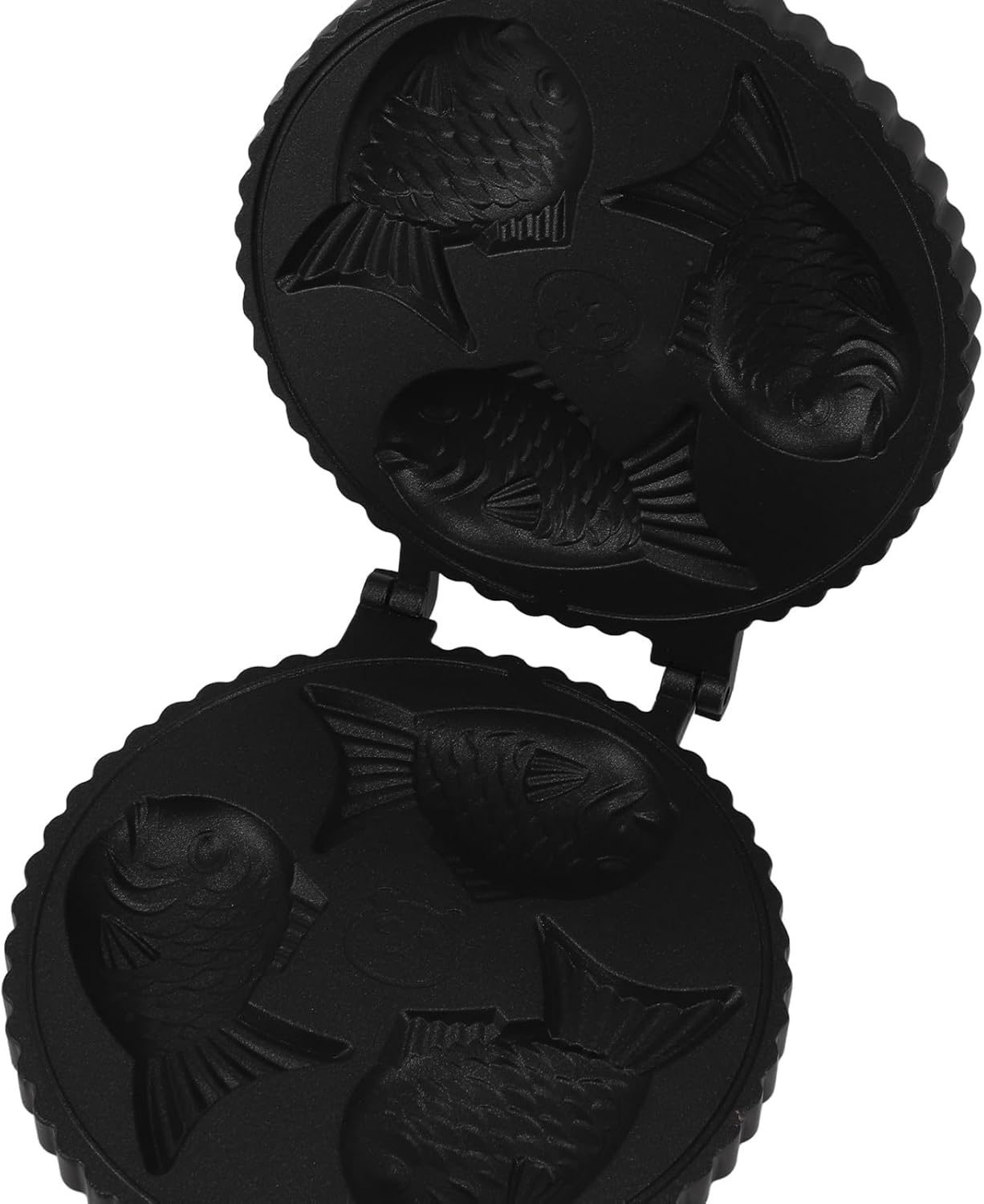 Omabeta 1PCS Fish Waffle Maker with 3-Cavity Non-Stick Griddle, 42X19.5Cm/16.5X7.7In Double-Sided Aluminum Pan with Uniform Heating for Taiyaki Pancakes, Home and Snack Bar Baking image number 4