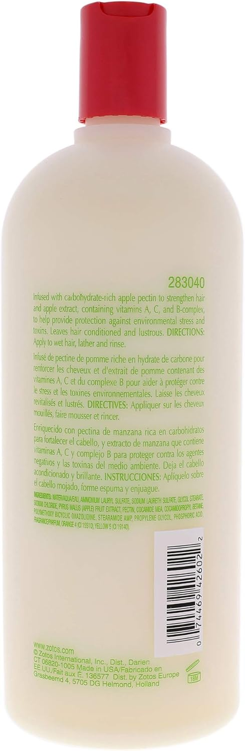 Zotos Apple Pectin Fortifying Shampoo, 999.58 Ml image number 1