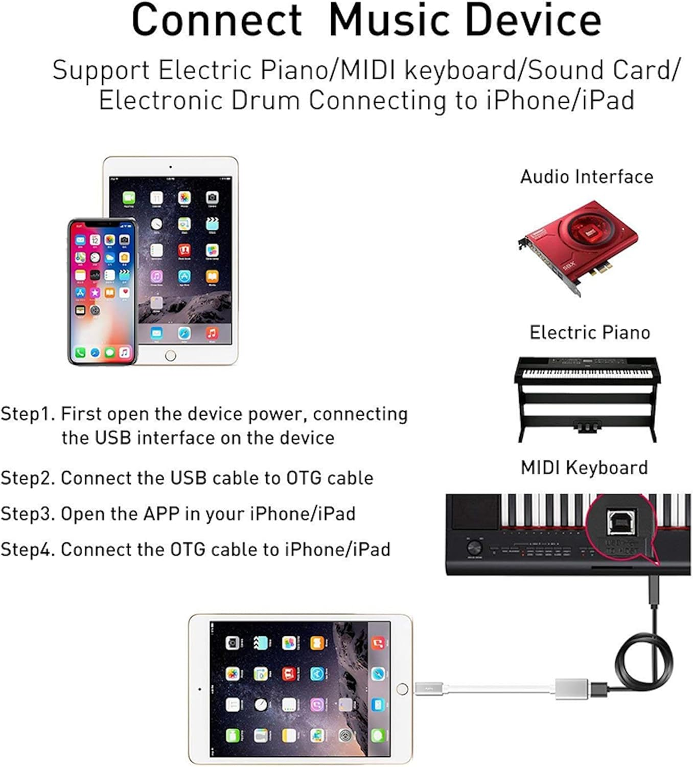 Lightning USB-C Adapter Cable for Iphone, USB 3.0 Speeds, Data Transfer and Device Connectivity image number 5