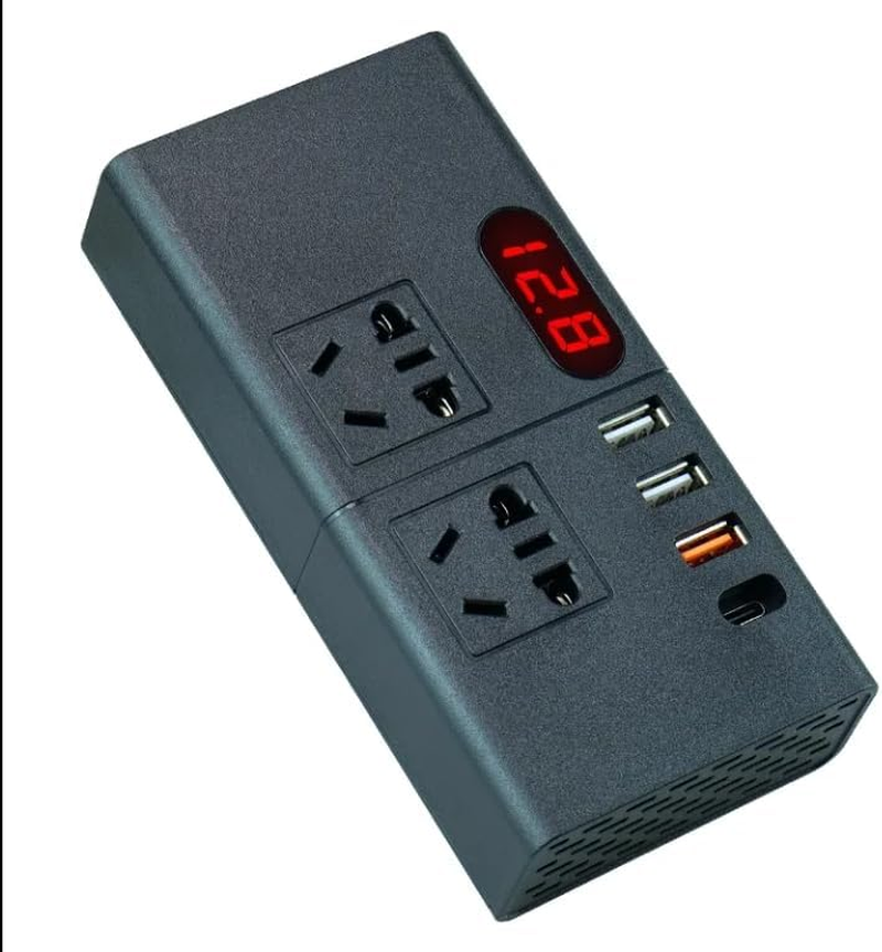 300W Car Power Inverter,Dc12V/24V Conversion Ac220V Power Converter USB Car Socket Charging Adapter Car Plug Converter with Switch and Current LED Screen,Suitable for SUV Car Truck image number 4