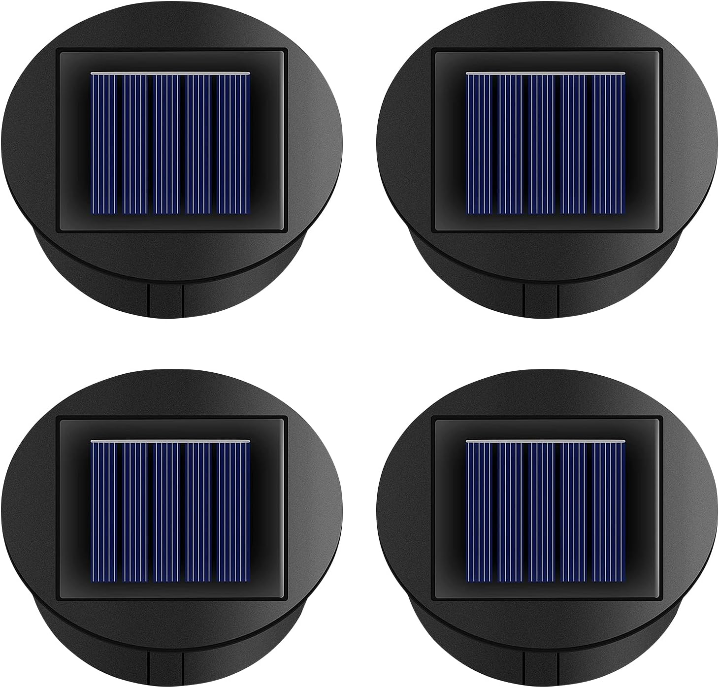 Diealles Shine Pack of 4 LED Warm White Light Solar Lid for Glasses, Waterproof Solar Lights Replacement Parts 8 Cm Solar Lamps Replacement for Solar Lamps Lantern Lid Garden