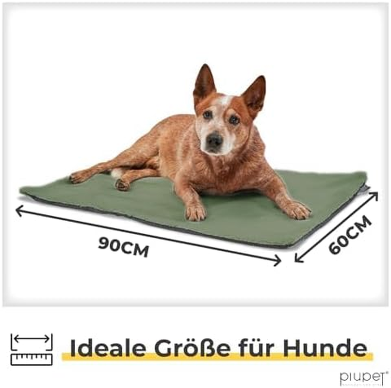 Piupet&reg; Self-Heating Blanket for Cats and Dogs, Size: 90 X 60 Cm, Innovative & Environmentally Friendly Heat Mat, Cat Blanket (For Dogs, Green) image number 5