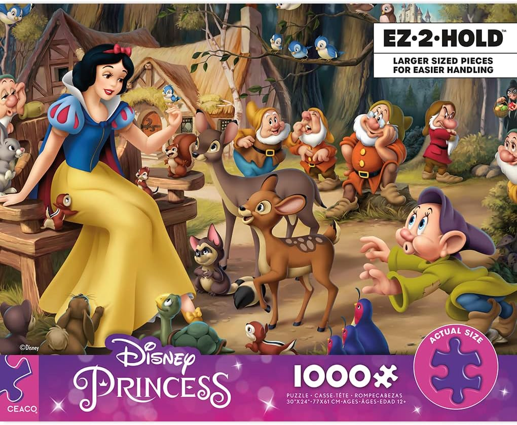 Ceaco - Disney Princess - Snow White'S Delight - 1000 Oversized Piece Jigsaw Puzzle image number 1