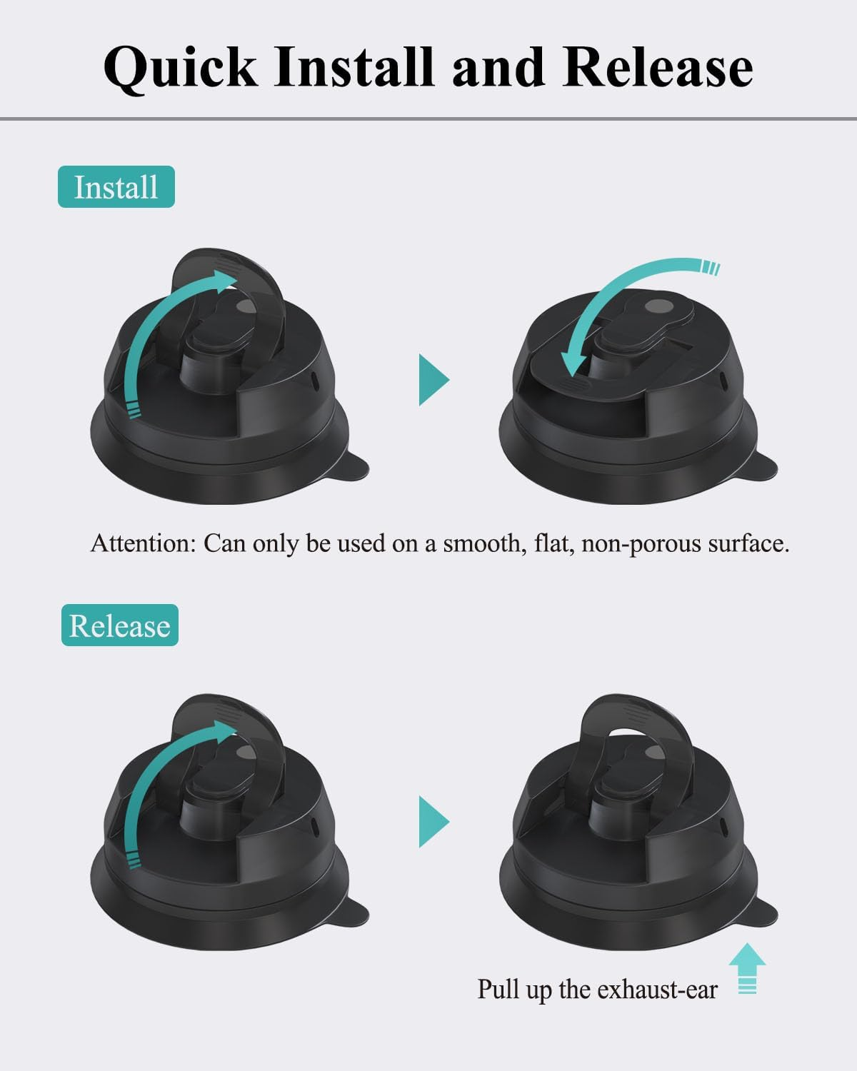 VVNTVEE Car Camera Mount for Go Pro,Metal Suction Cup Mount for Phone/Action Camera Hero 13 12 Pocket 3 Action 5 Pro Action 4 3 X4 X3 with 360&deg; Adjusted Ball-Head Magic Arm