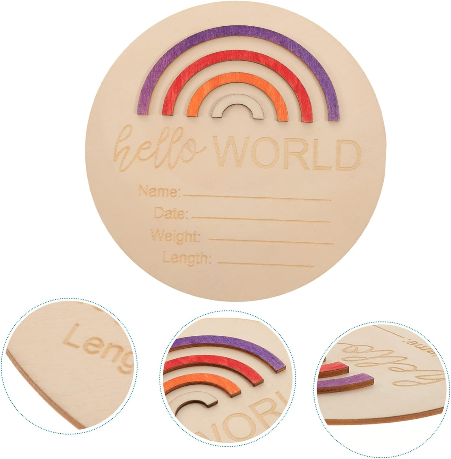 SUPVOX Wooden Milestone Month Cards Announcement Sign Nursery Decor Milestone Monthly Cards for Newborns image number 3